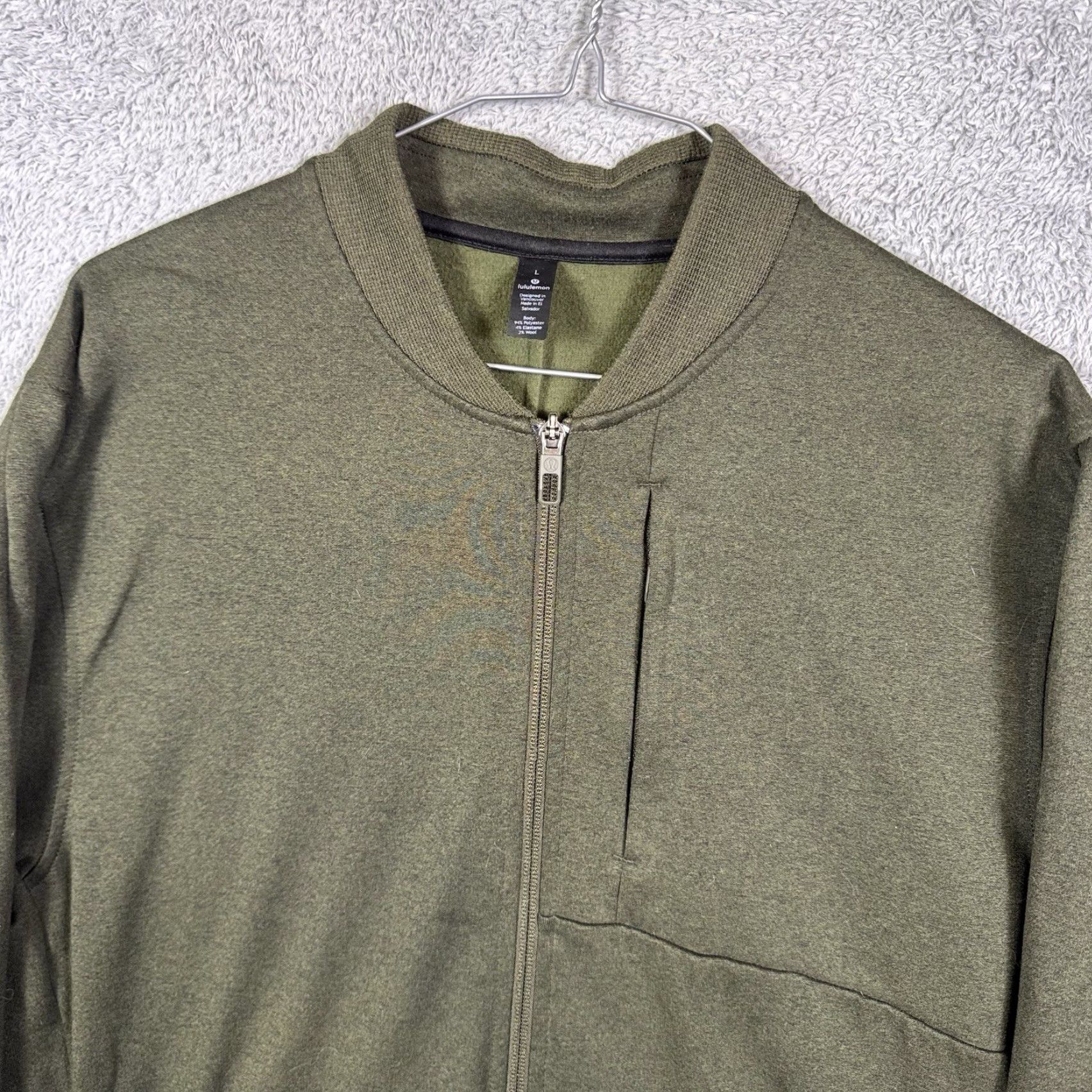 Lululemon Lululemon City Sweat Jacket Mens L Full Zip Olive Green Athletic tech Size US L / EU 52-54 / 3 - 4 Thumbnail