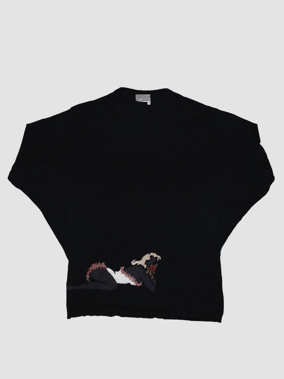 image of Yohji Yamamoto S/s 2005 Japanese Sweater Archival Clothes in Black, Men's (Size Medium)