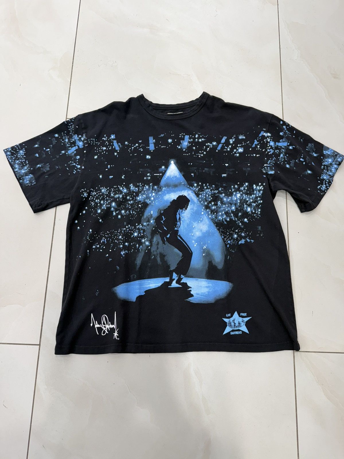 Barriers New Barriers Michael Jackson Concert Tee "Black" Sz. Medium Size US M / EU 48-50 / 2 - 1 Thumbnail