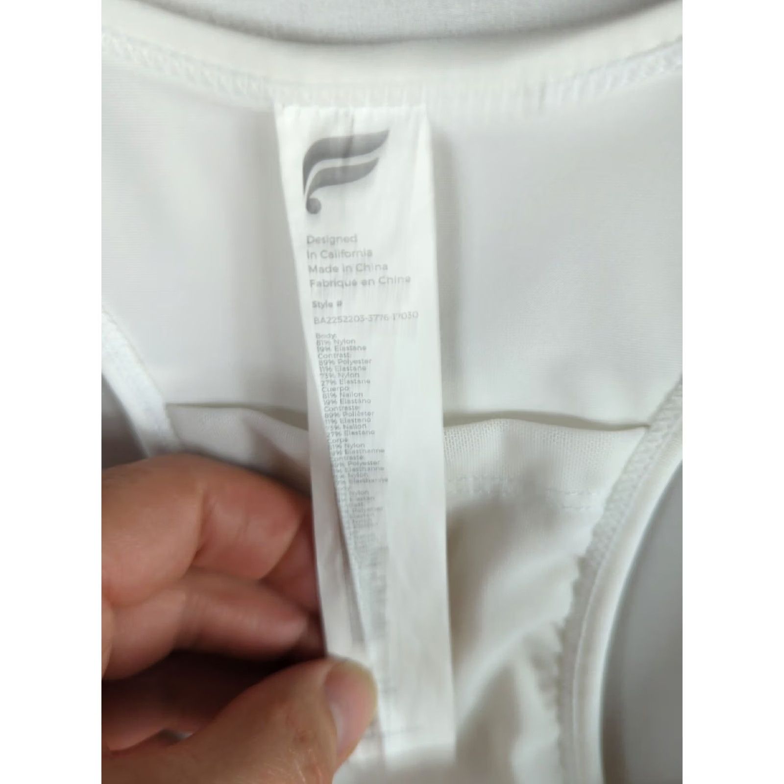 Fabletics Fabletics Women's Sport Bra On The go Medium Impact Racerback White S Size ONE SIZE - 3 Thumbnail