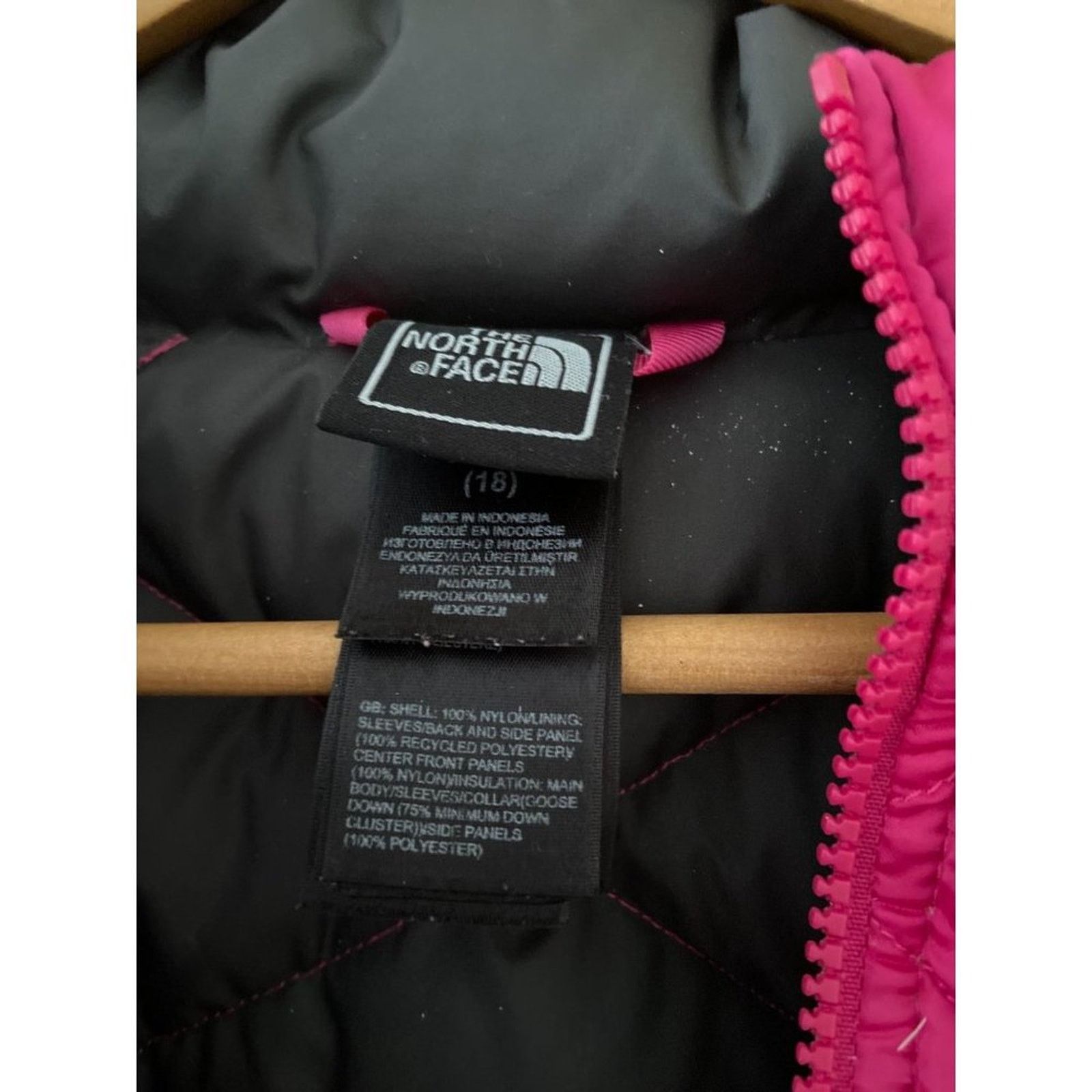 The North Face Girls 18 The North Face 550 Goose PInk Down Puffer Jacket Size XXL / US 16-18 / IT 52-54 - 4 Thumbnail