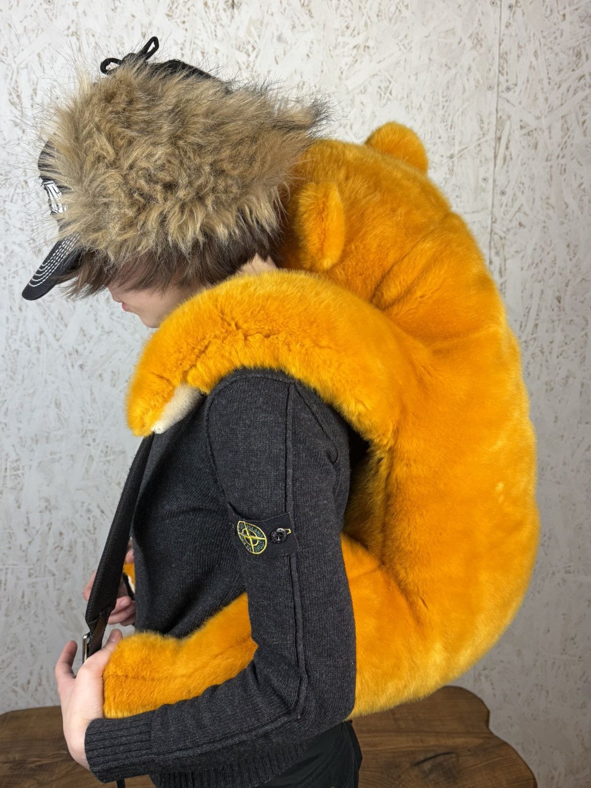 Dolce & Gabbana Dolce & Gabbana Faux Fur Teddy Bear Animal Backpack Orange Size ONE SIZE - 4 Thumbnail