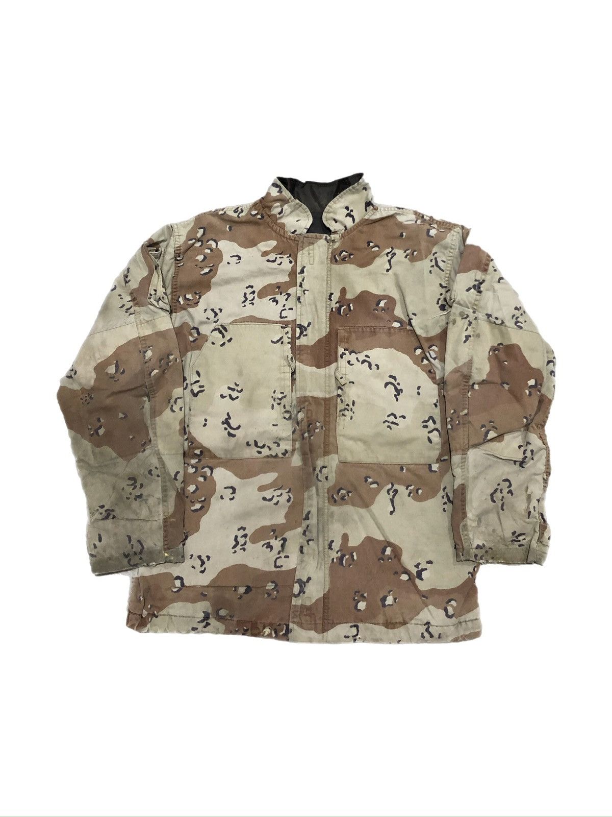 Vintage Y2K Desert Chocolate Chip Camo Chemical Protective Jacket Size US S / EU 44-46 / 1 - 1 Thumbnail