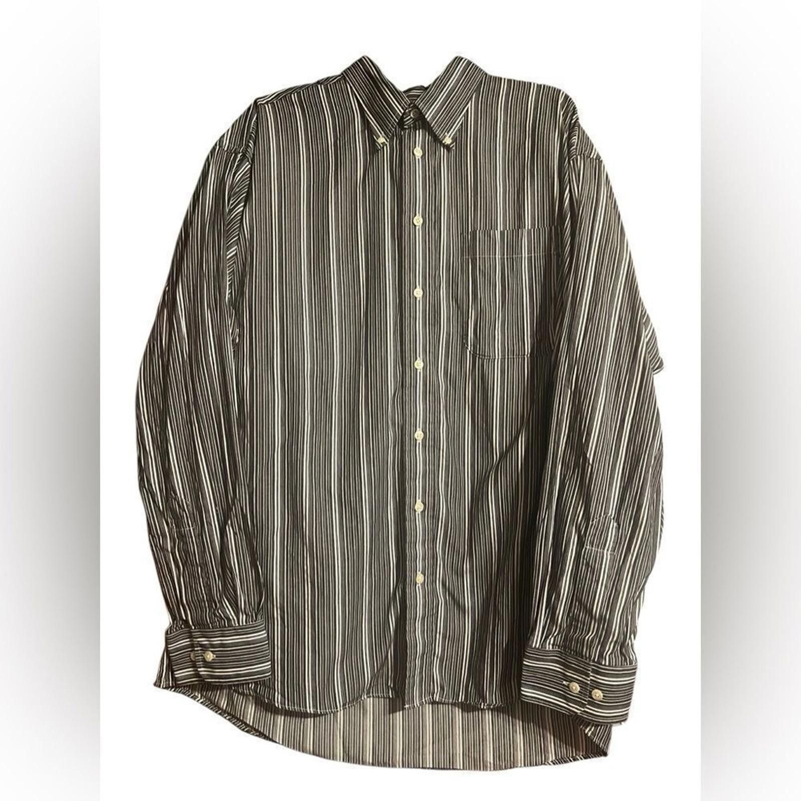 Burberry Burberry XL Striped Long Sleeve Button-Down Shirt Multicolor Size US XL / EU 56 / 4 - 2 Thumbnail
