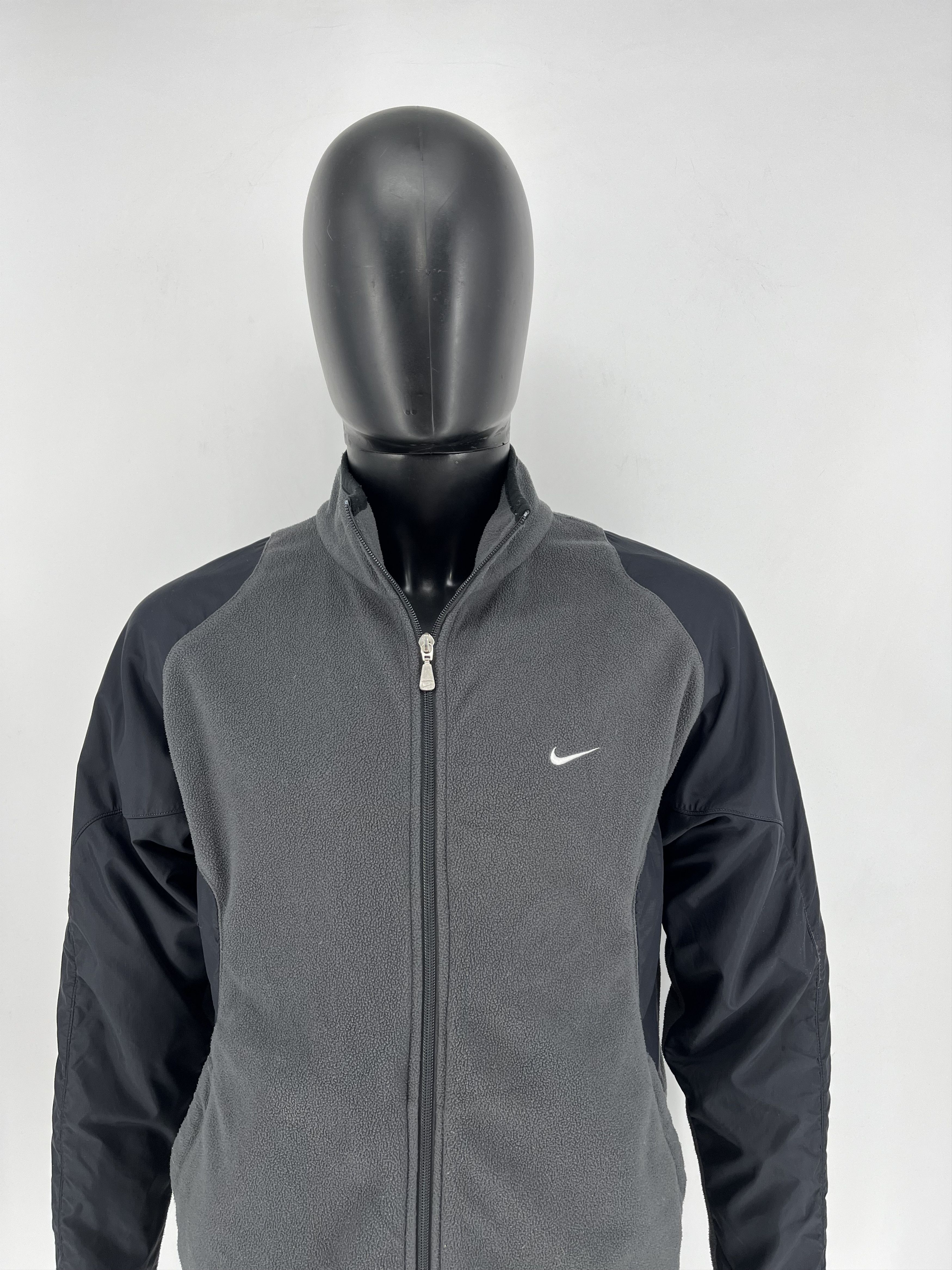 Nike × Vintage Vintage Y2K Nike Nylon Fleece Jacket Small Swoosh Mogo Size US M / EU 48-50 / 2 - 1 Thumbnail