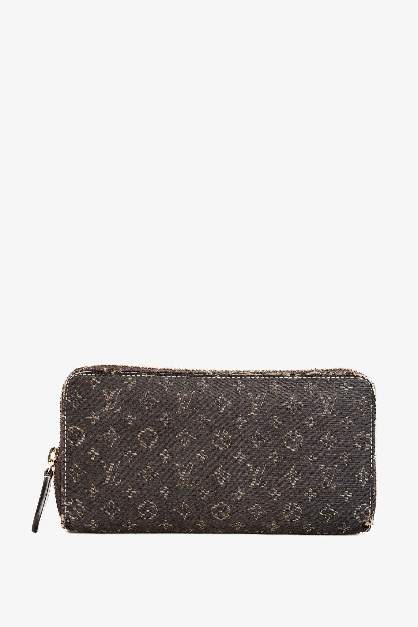 Louis Vuitton Louis Vuitton Zippy Fusain Idylle Mini Lin Monogram Wallet Size ONE SIZE - 1 Thumbnail