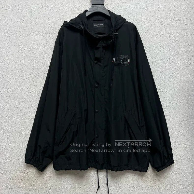 Balenciaga Balenciaga Coke Tape Printed Hooded Zipper Windbreaker Jac Size US XS / EU 42 / 0 - 1 Thumbnail