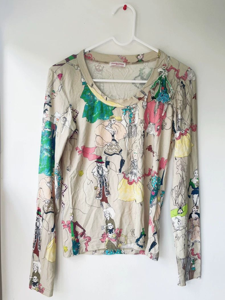 Christian Lacroix Christian Lacroix Retro flapper long T-shirt 2504-Nextarrow Size S / US 4 / IT 40 - 1 Thumbnail