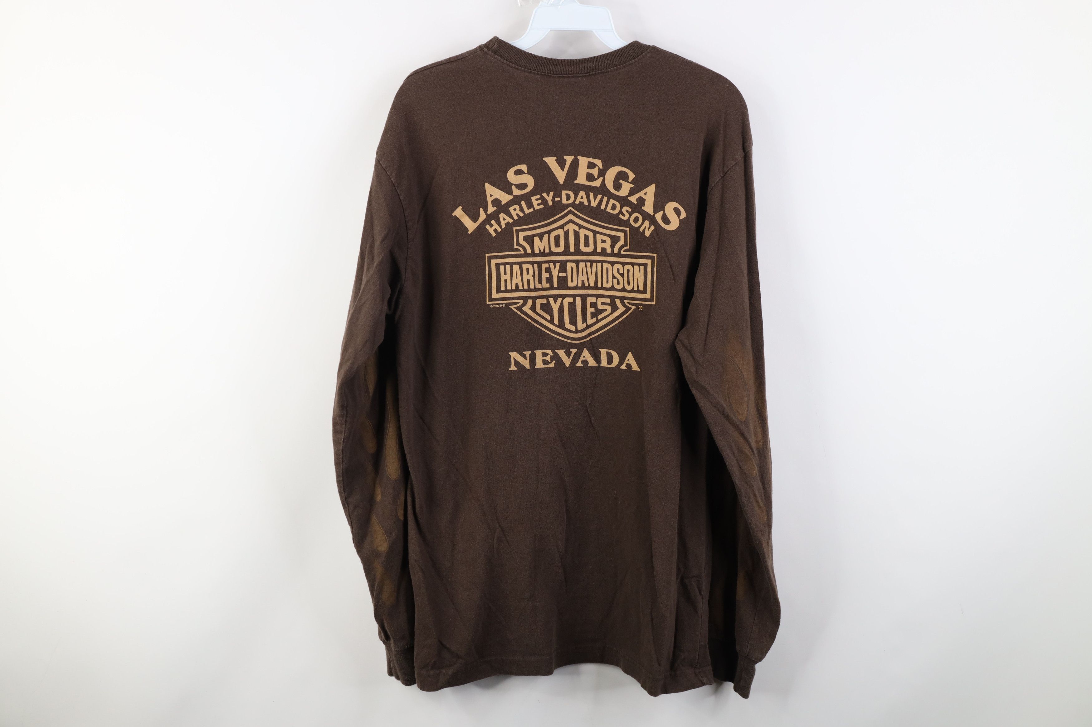 Harley Davidson Vintage Y2K 2005 Harley Davidson Flames Long Sleeve T-Shirt Size US M / EU 48-50 / 2 - 14 Thumbnail