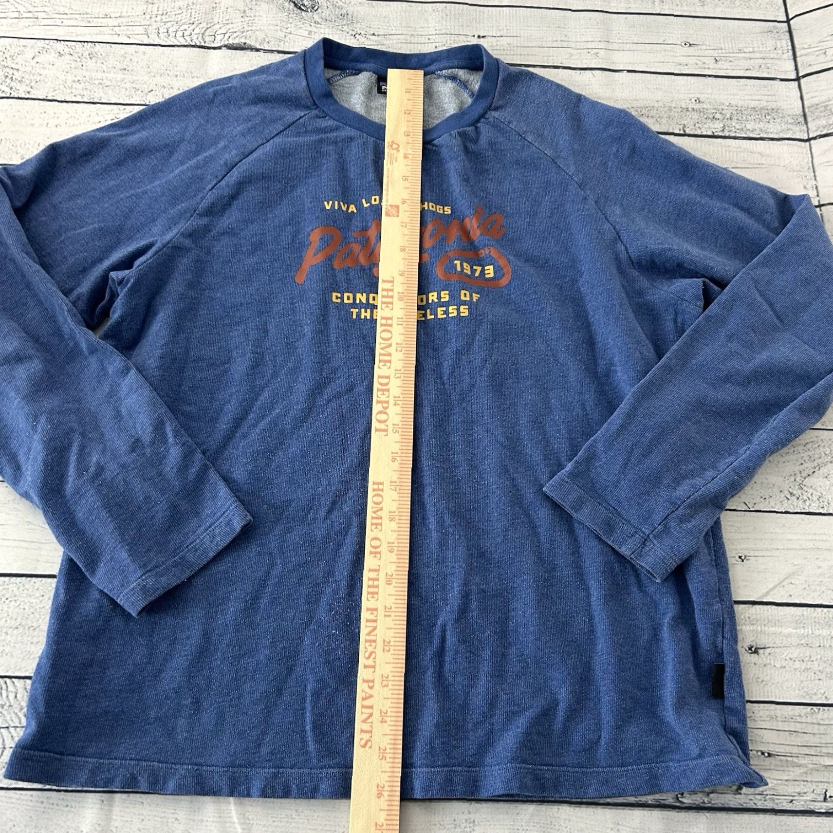 Patagonia Patagonia Long Sleeve T-Shirt Mens Large Blue Viva Los Funhogs Crewneck Shirt Size US L / EU 52-54 / 3 - 4 Thumbnail