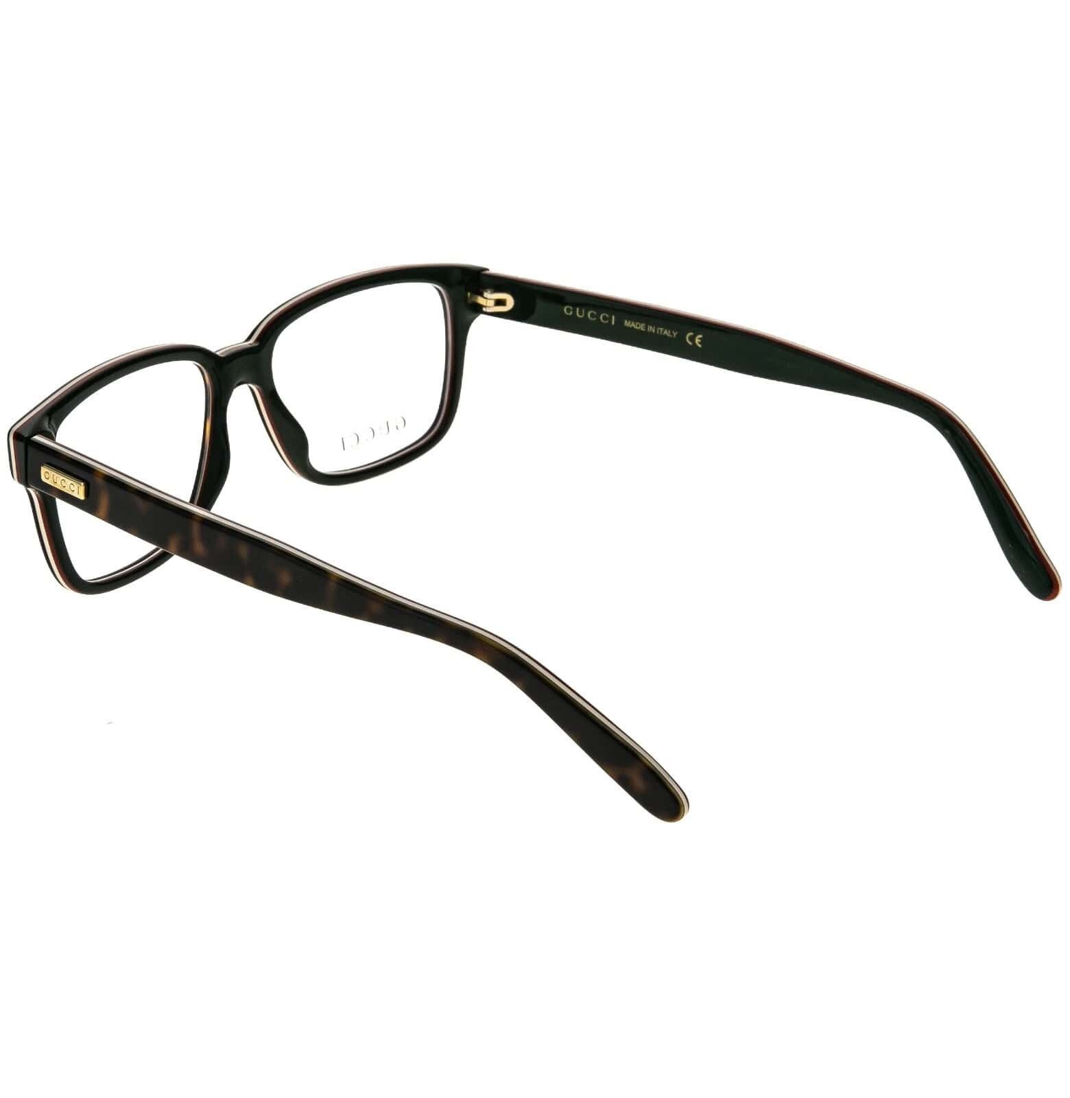 Gucci GUCCI GG0272O 0272 Havana Web Green Red Unisex Eyeglasses Size ONE SIZE - 6 Thumbnail