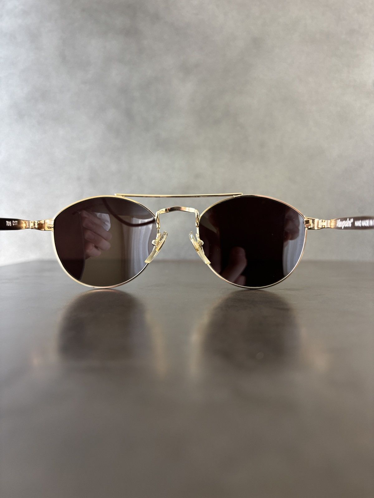 Vintage 1990s Vintage Sunglasses Made in Italy Metal Giorgio Armani Size ONE SIZE - 11 Thumbnail