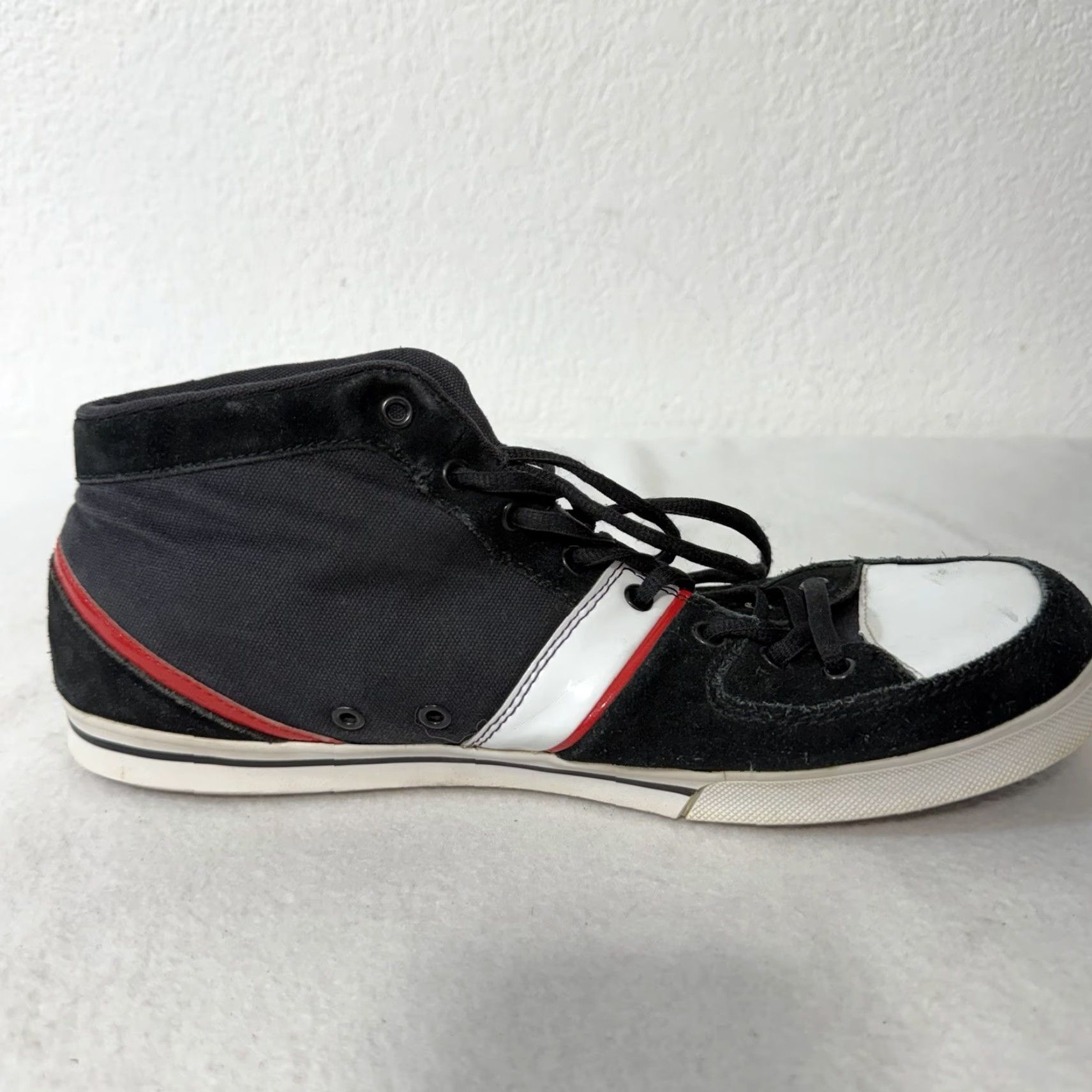 Etro Vision Street Wear Men's Retro Hi Top Suede Leather Black Red Skate Shoe Size 12 Size US L / EU 52-54 / 3 - 5 Thumbnail