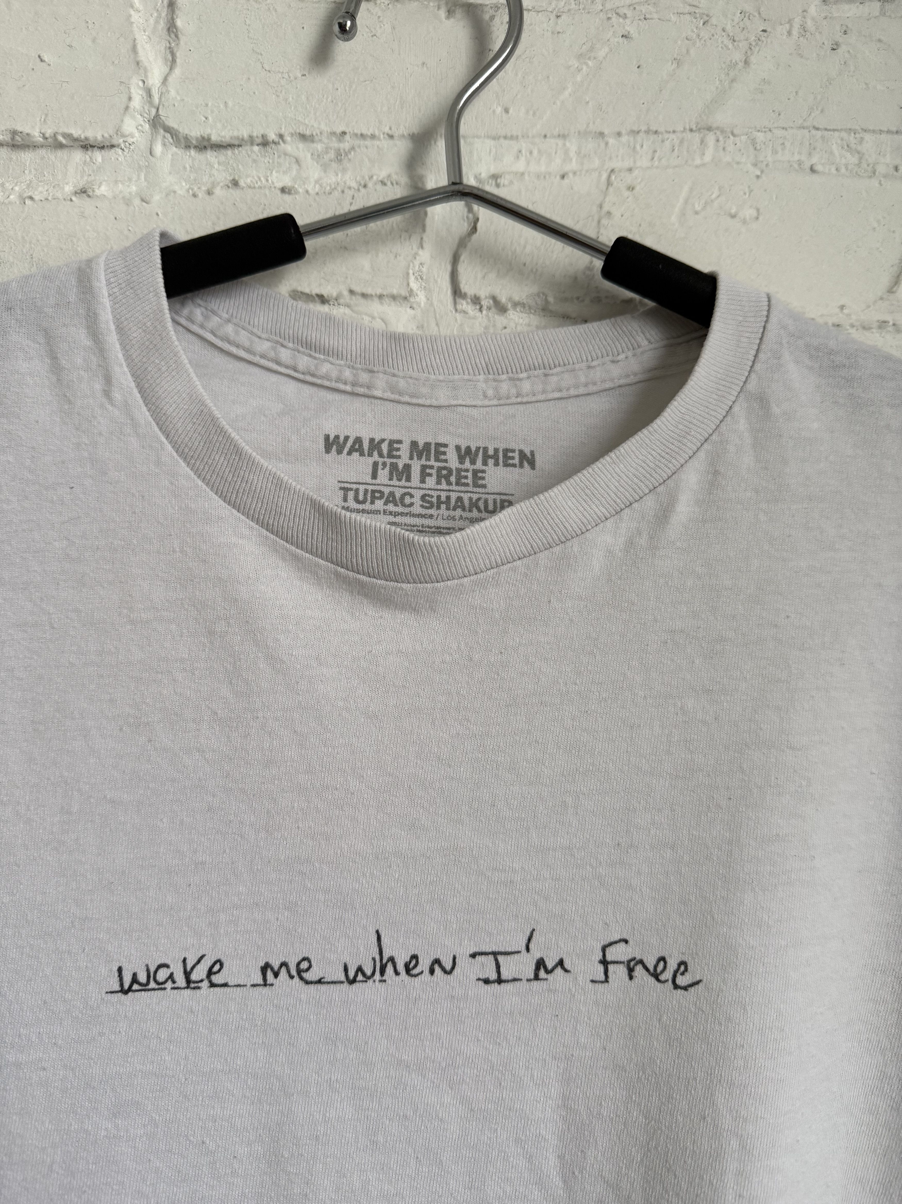 Rap Tees 2022 Tupac Shakur wake me when i'm free long sleeve tee Size US M / EU 48-50 / 2 - 3 Thumbnail