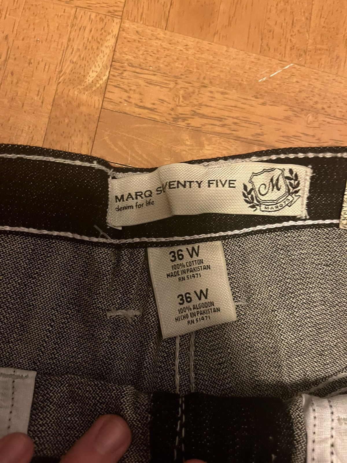 Affliction × Japanese Brand marq75 super nice baggy asl with gothic cross&wing design Size US 36 / EU 52 - 8 Thumbnail