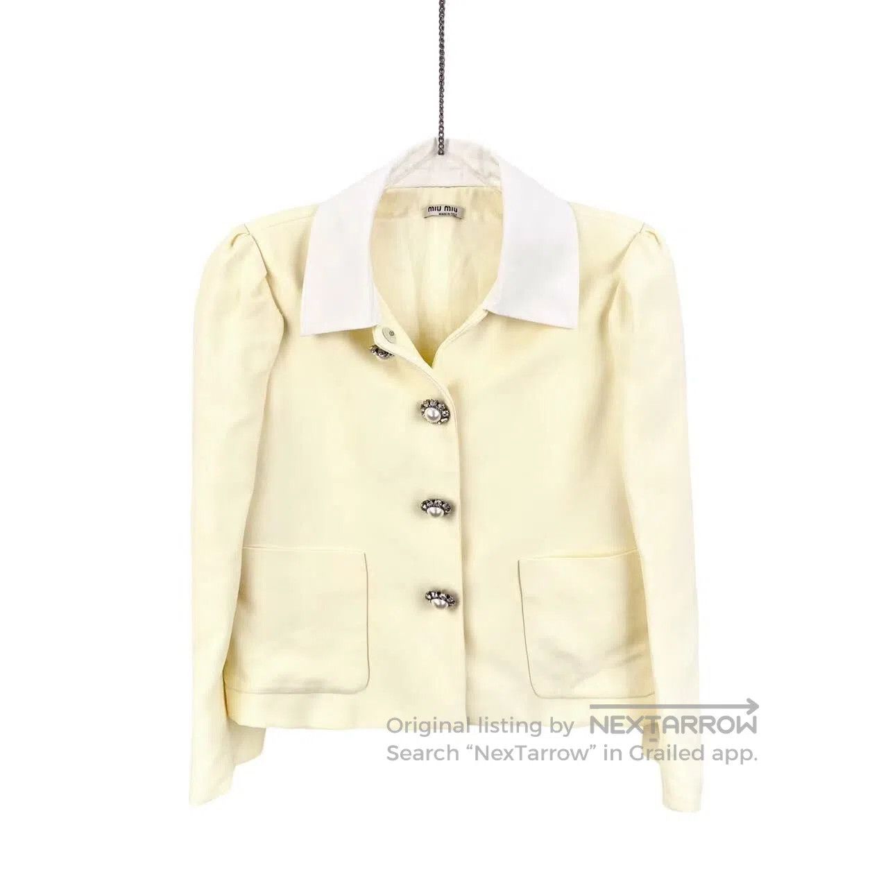 Miu Miu Miu Miu Flower diamond buckle blazer| Size XS / US 0-2 / IT 36-38 - 1 Thumbnail