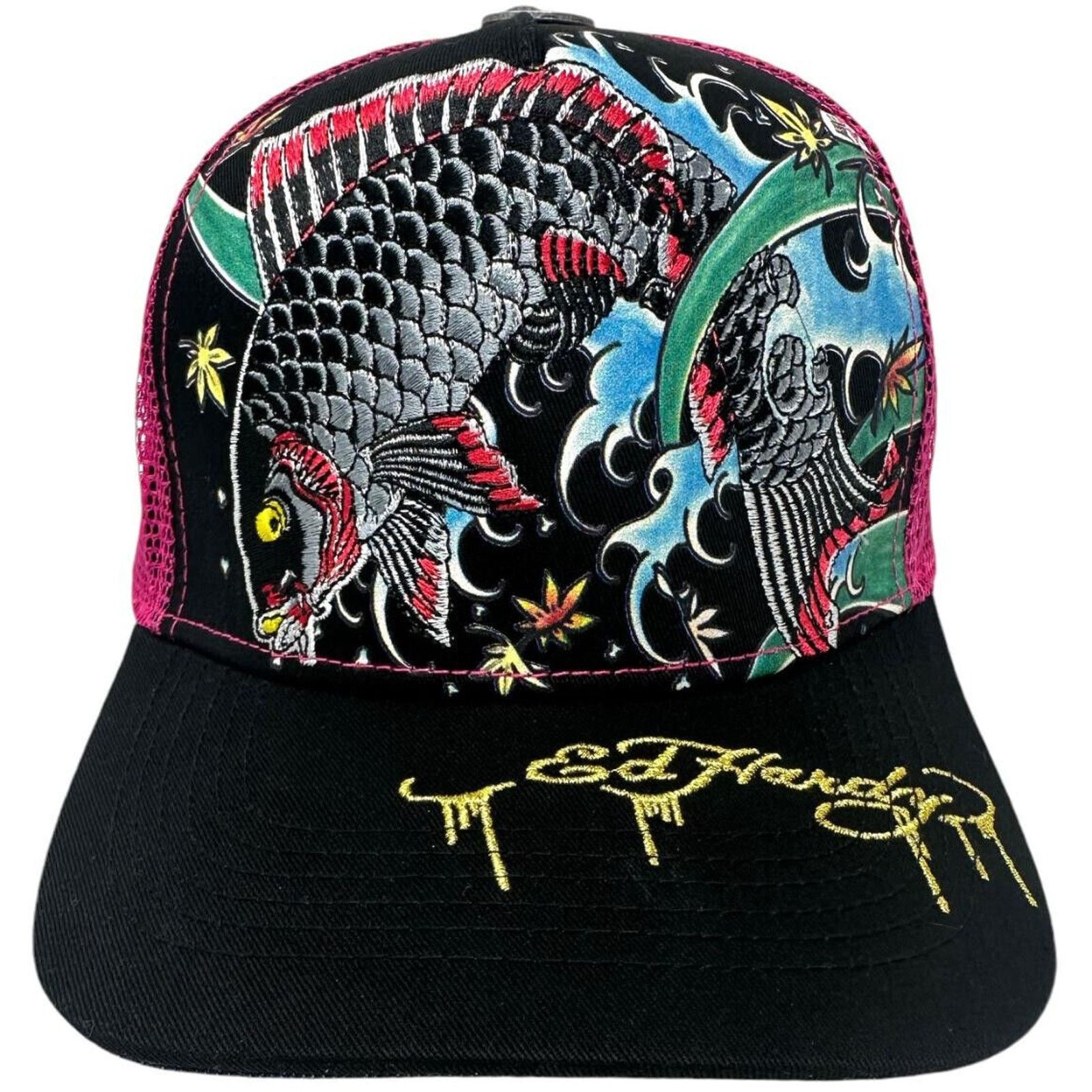 ed hardy fish rhine stone design cap