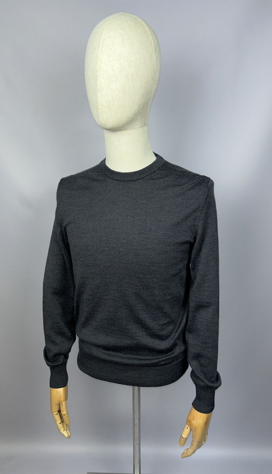 Asket × Designer ASKET Grey Merino Wool Sweater Jumper Size Small S Size US S / EU 44-46 / 1 - 1 Thumbnail