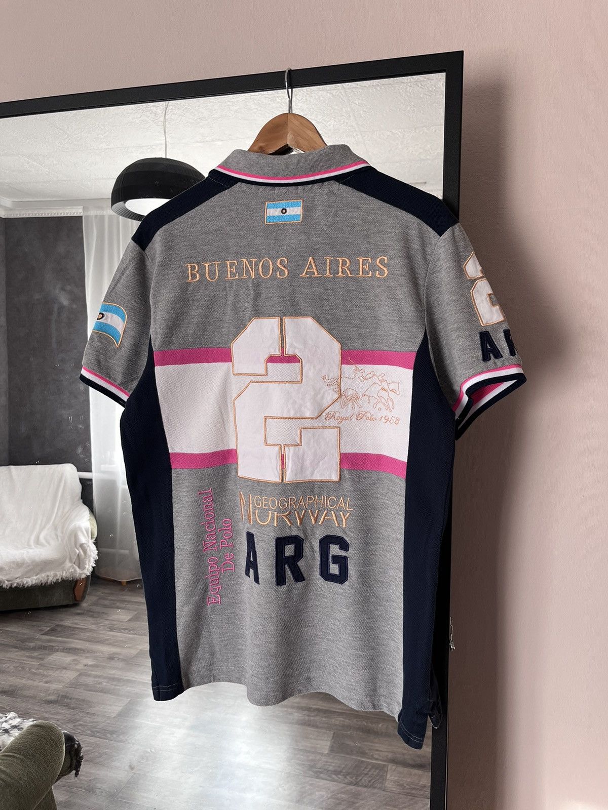 Vintage Polo Geographical Norway Argentina Buenos Aires VINTAGE Size US XXL / EU 58 / 5 - 2 Thumbnail