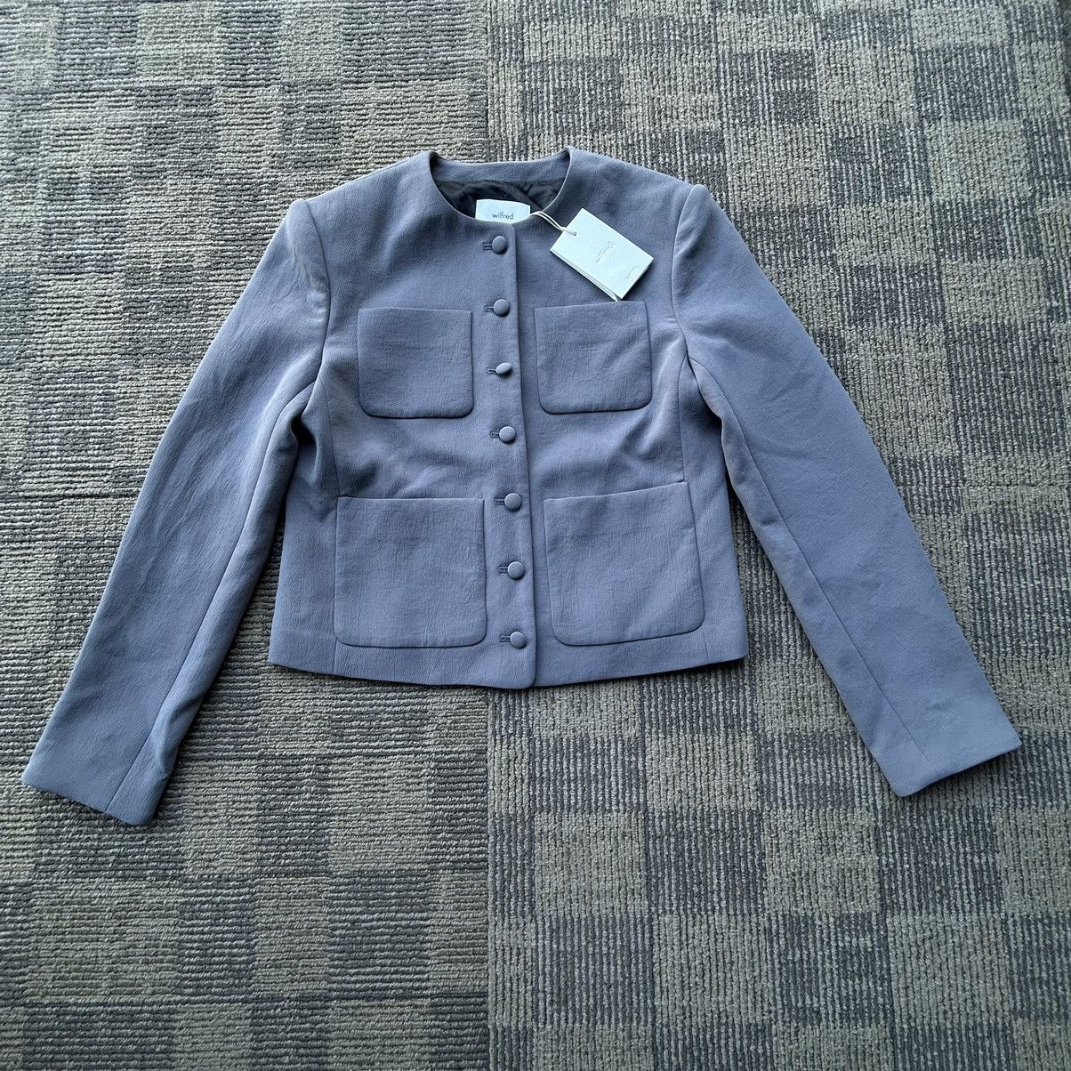 Aritzia Aritzia Wilfred Paradox Crepette Grey Jacket Size XS / US 0-2 / IT 36-38 - 1 Thumbnail
