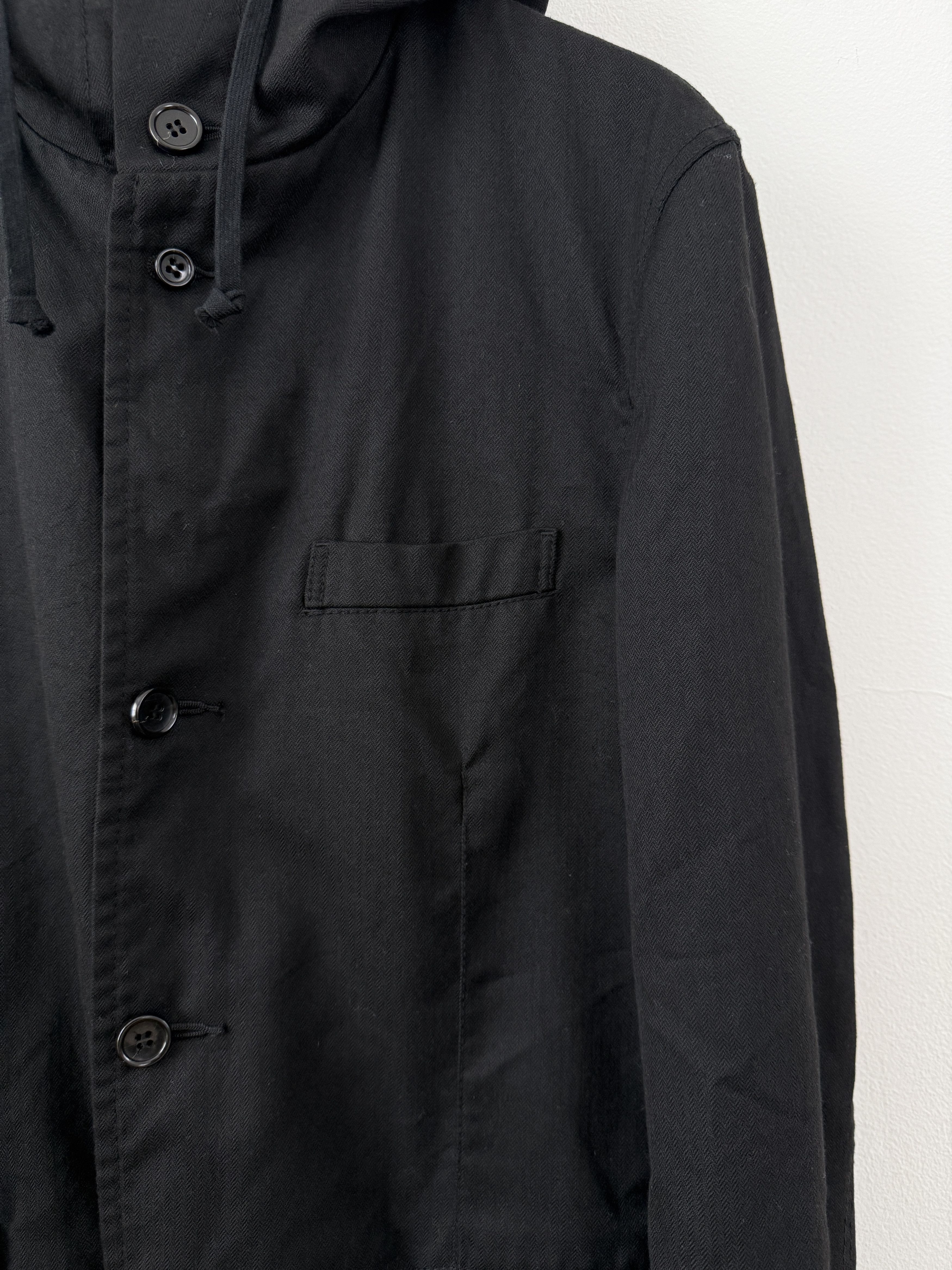 Comme des Garcons Black Hooded Button Up Jacket Size US M / EU 48-50 / 2 - 13 Thumbnail