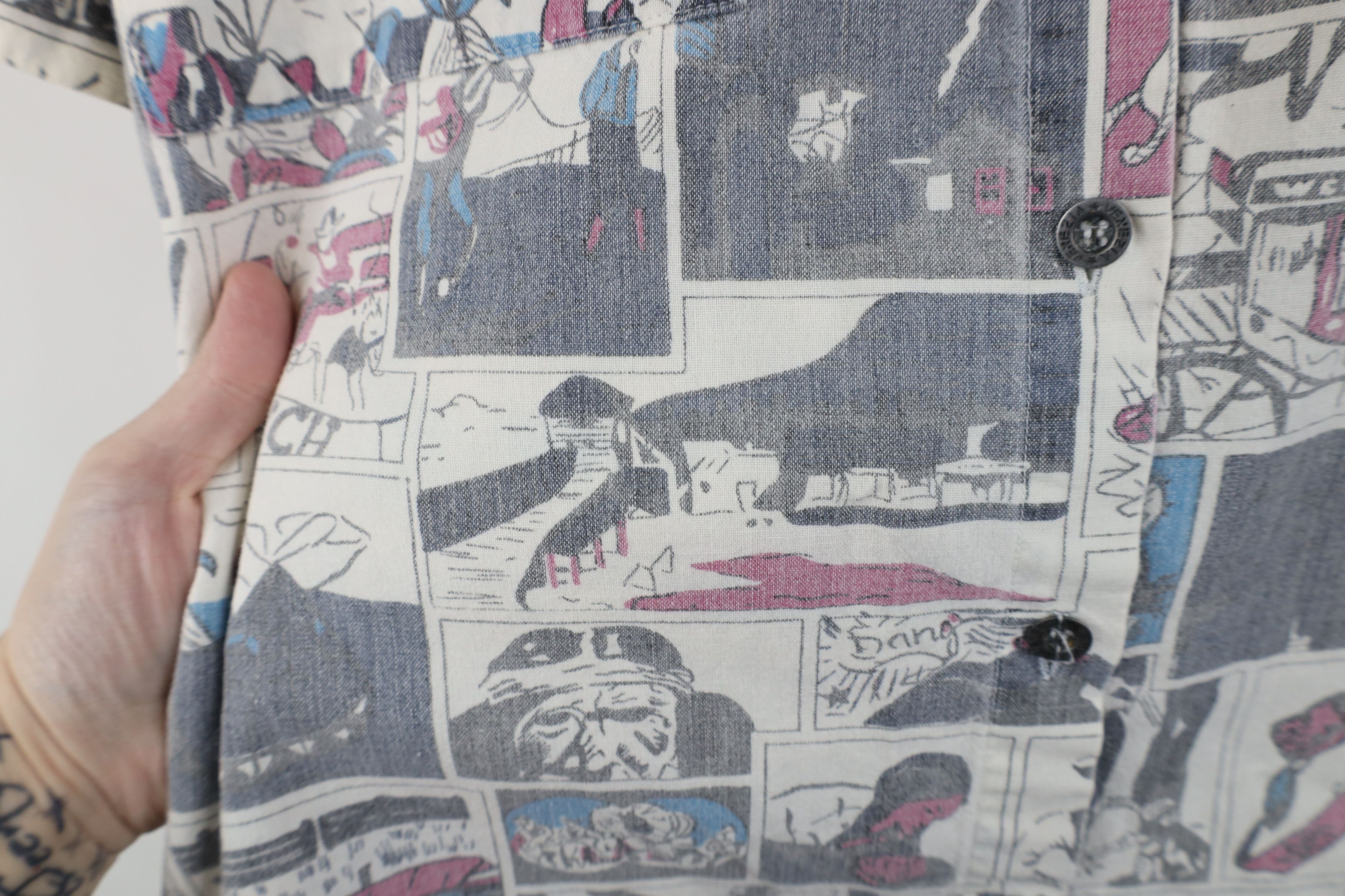 Vintage Vintage 90s Streetwear All Over Print Camp Button Shirt Size S / US 4 / IT 40 - 7 Thumbnail