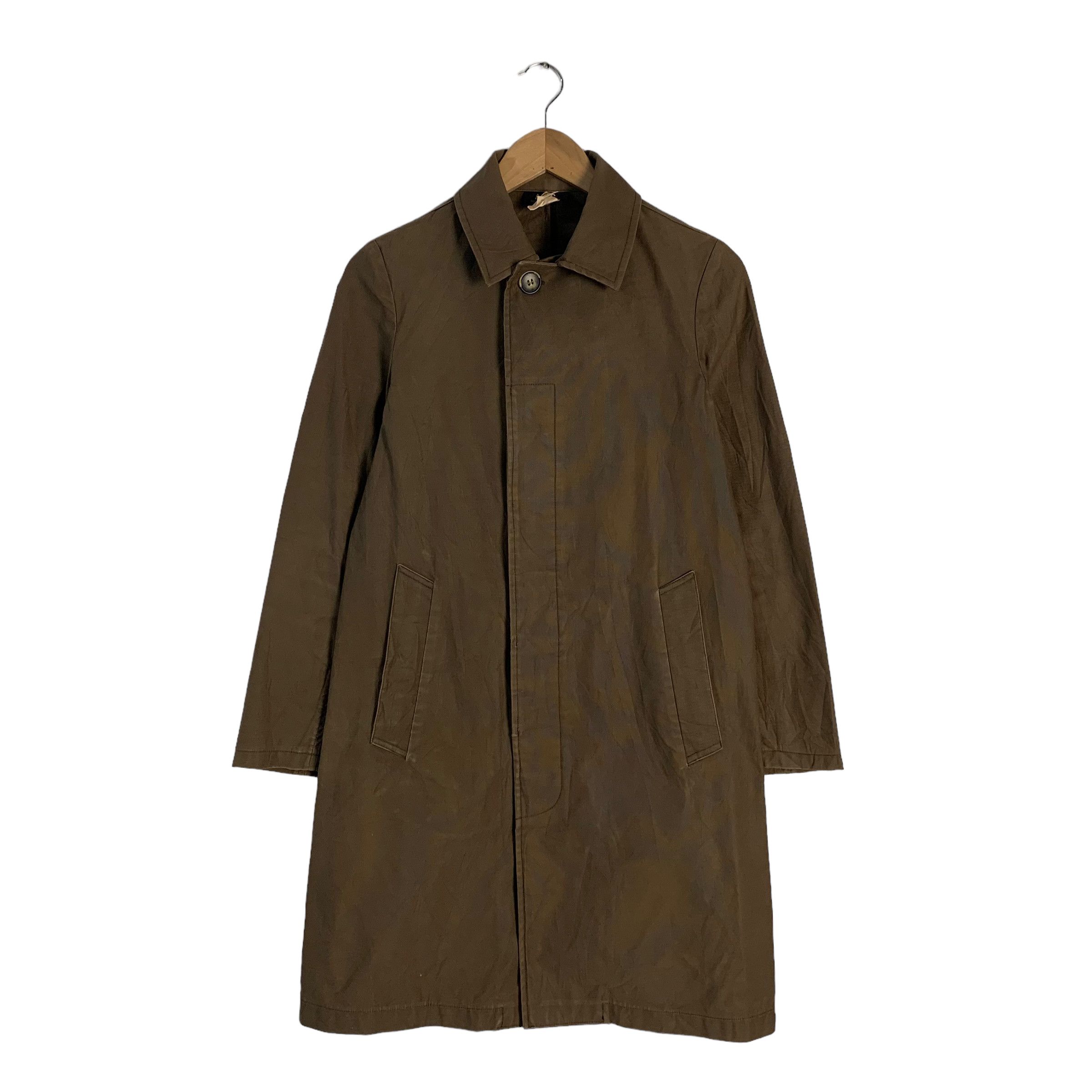 image of A P C Long Jacket in Brown, Men's (Size Small)