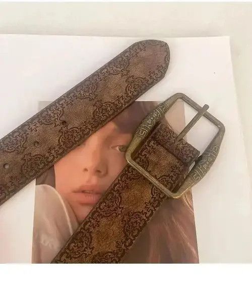 Other Buckle Pin Belt Pu Leather Size 40 - 3 Thumbnail