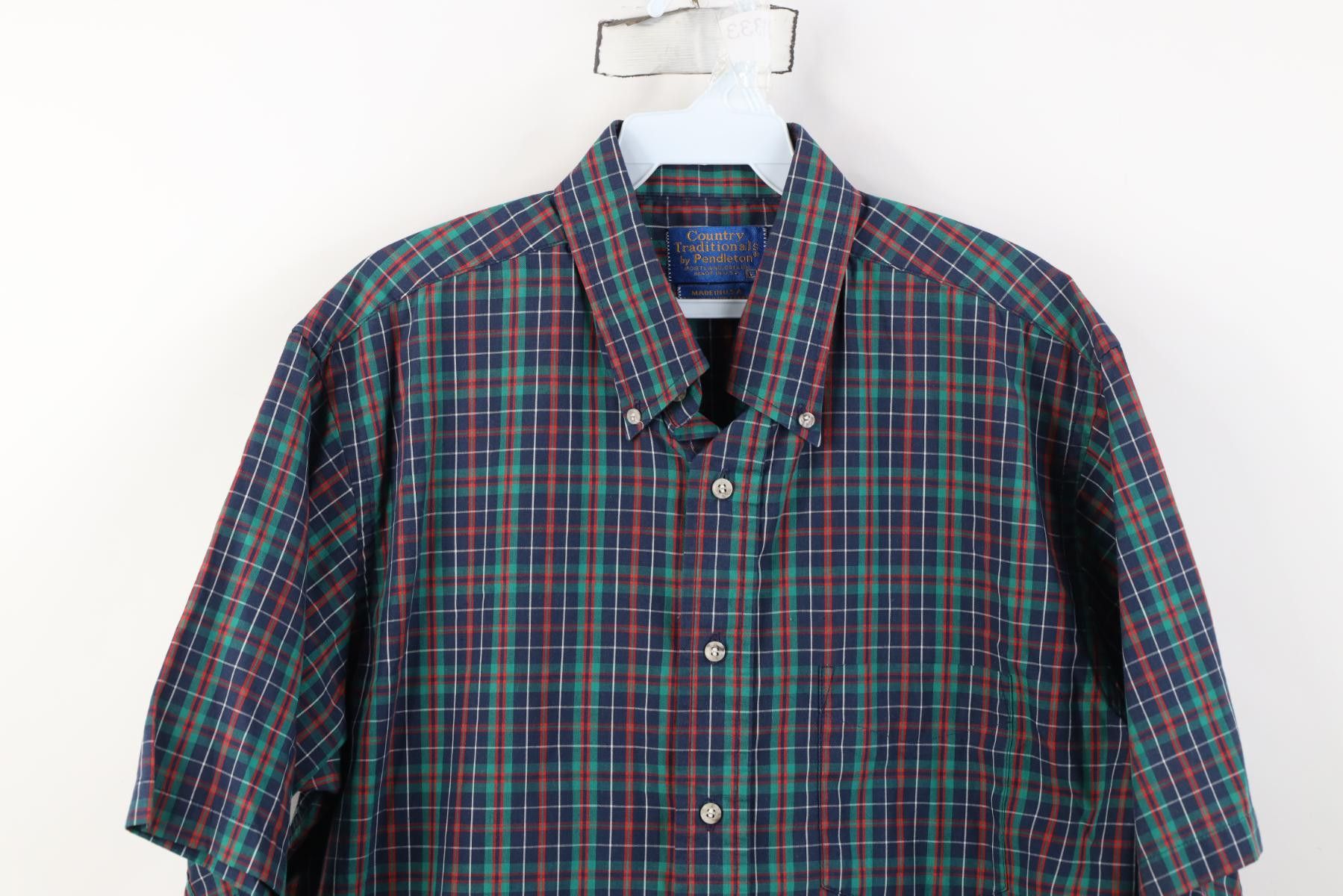 Pendleton Vintage 90s Pendleton Country Short Sleeve Button Down Shirt Size US L / EU 52-54 / 3 - 2 Thumbnail