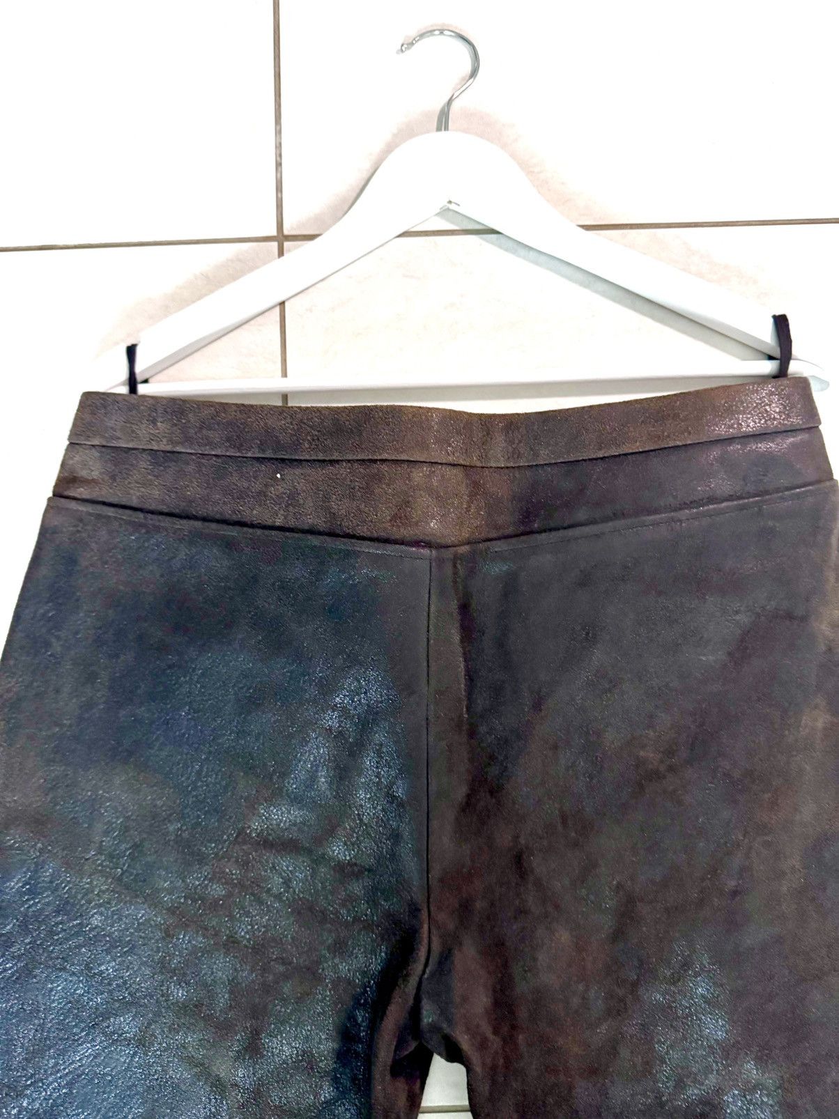 Carpe Diem Carpe Diem by Maurizio Altieri Men’s Brown leather trousers Size US 34 / EU 50 - 4 Thumbnail