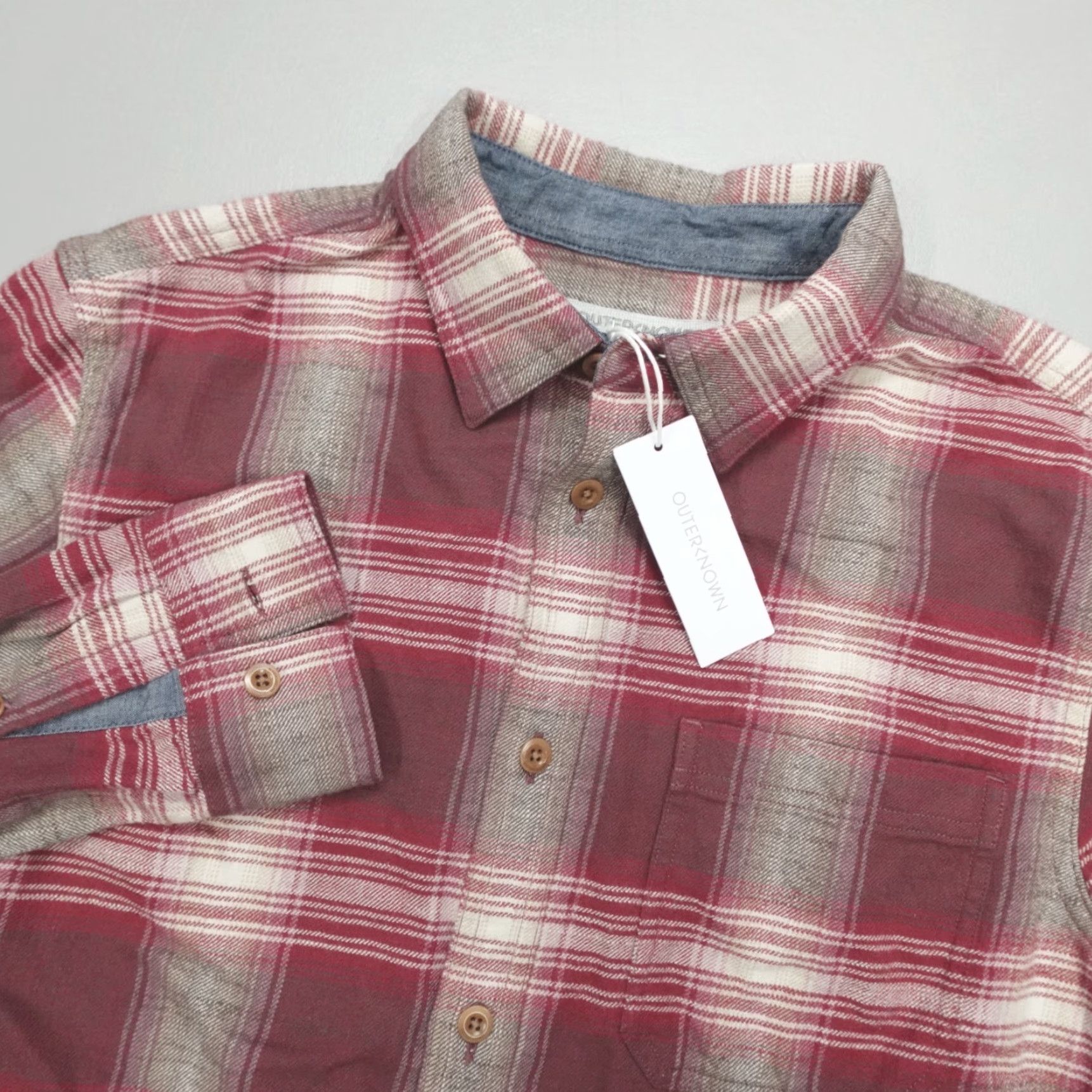 Outerknown Outerknown Button-Up Shirt Men S Flannel Plaid Thick All Seasons Heavyweight Multicolor Long Sleeve Casual Travel Size US S / EU 44-46 / 1 - 2 Thumbnail