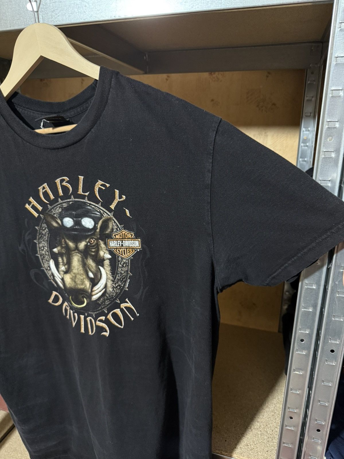 Harley Davidson × Vintage Vintage 2012 Harley Davidson Brian’s Pig Biker Retro T-Shirt Size US L / EU 52-54 / 3 - 11 Thumbnail