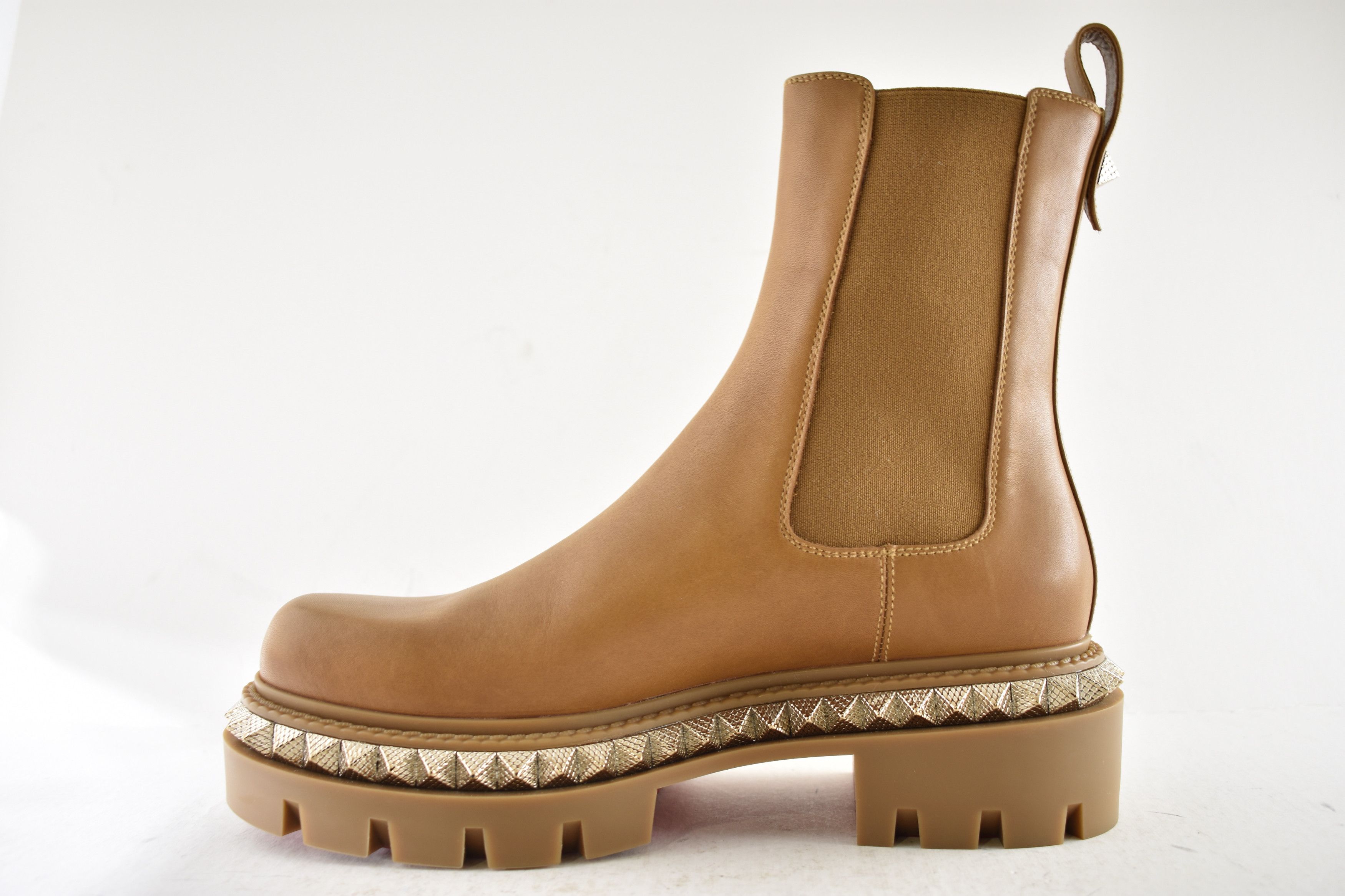Christian Louboutin St Emilia Pyraclou Flat Terra Brown Chelsea Lug Boot 38 Size US 8 / IT 38 - 15 Thumbnail
