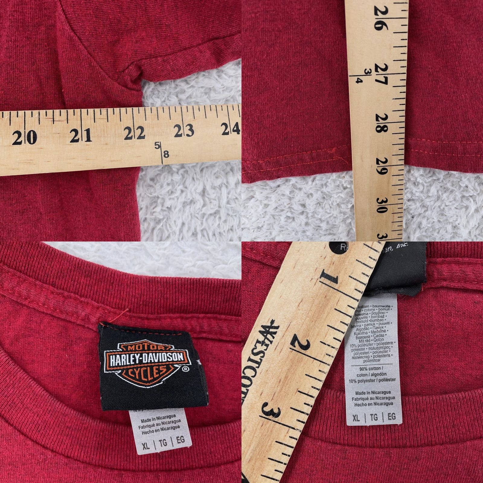 Harley Davidson Harley-Davidson Shirt Mens L Red Graphic Print Crew Neck Short Sleeve T-Shirt USA Motorcycle Tee Size US L / EU 52-54 / 3 - 8 Thumbnail