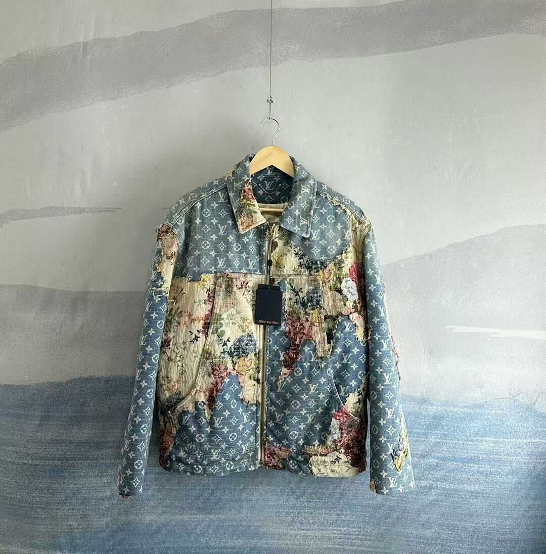 Louis Vuitton louis vuitton floral patchwork denim jacket Size L / US 10 / IT 46 - 1 Thumbnail
