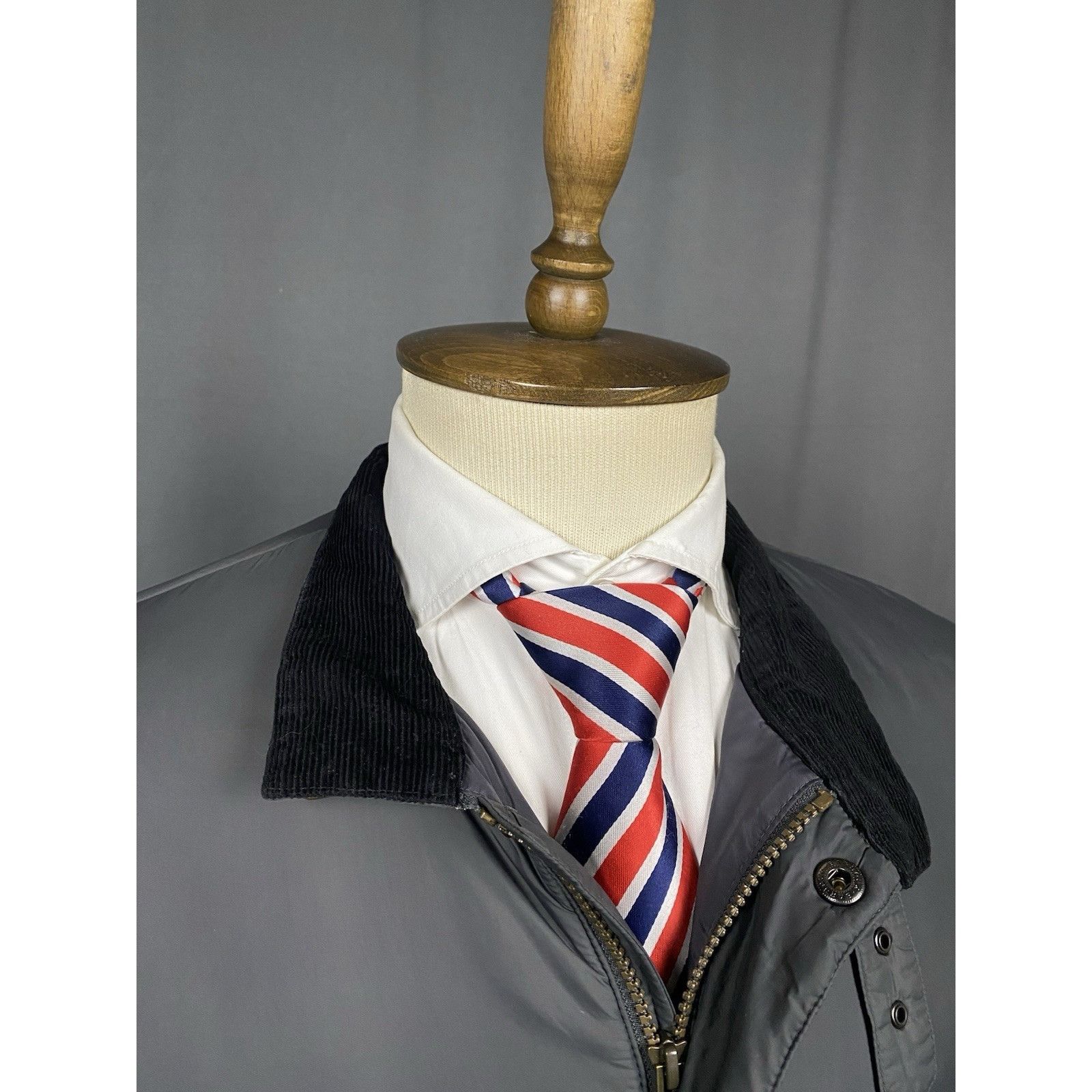 Barbour Barbour International Men's Gray Padded Belted Motorcycle Ja Size US XL / EU 56 / 4 - 6 Thumbnail