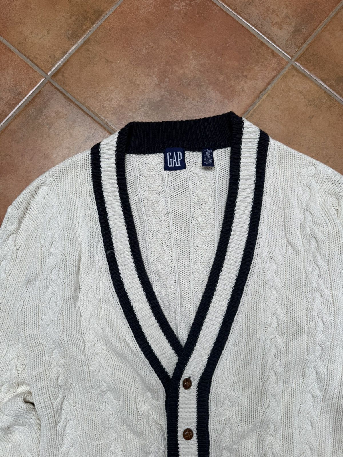 Gap Vintage GAP Cable Knit Cardigan Size US L / EU 52-54 / 3 - 5 Thumbnail
