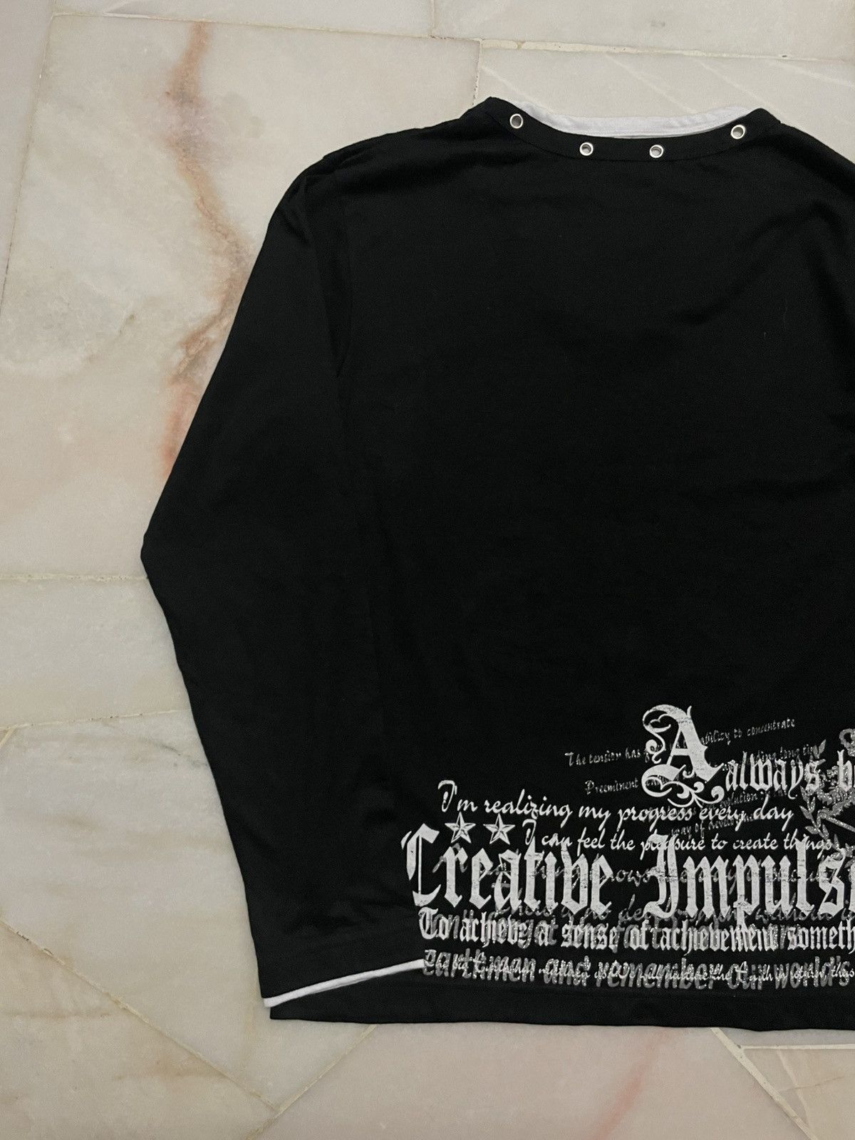Seditionaries 💥 Black Label England Poem Gothic Punk VTshirt Double Layer Size US L / EU 52-54 / 3 - 12 Thumbnail