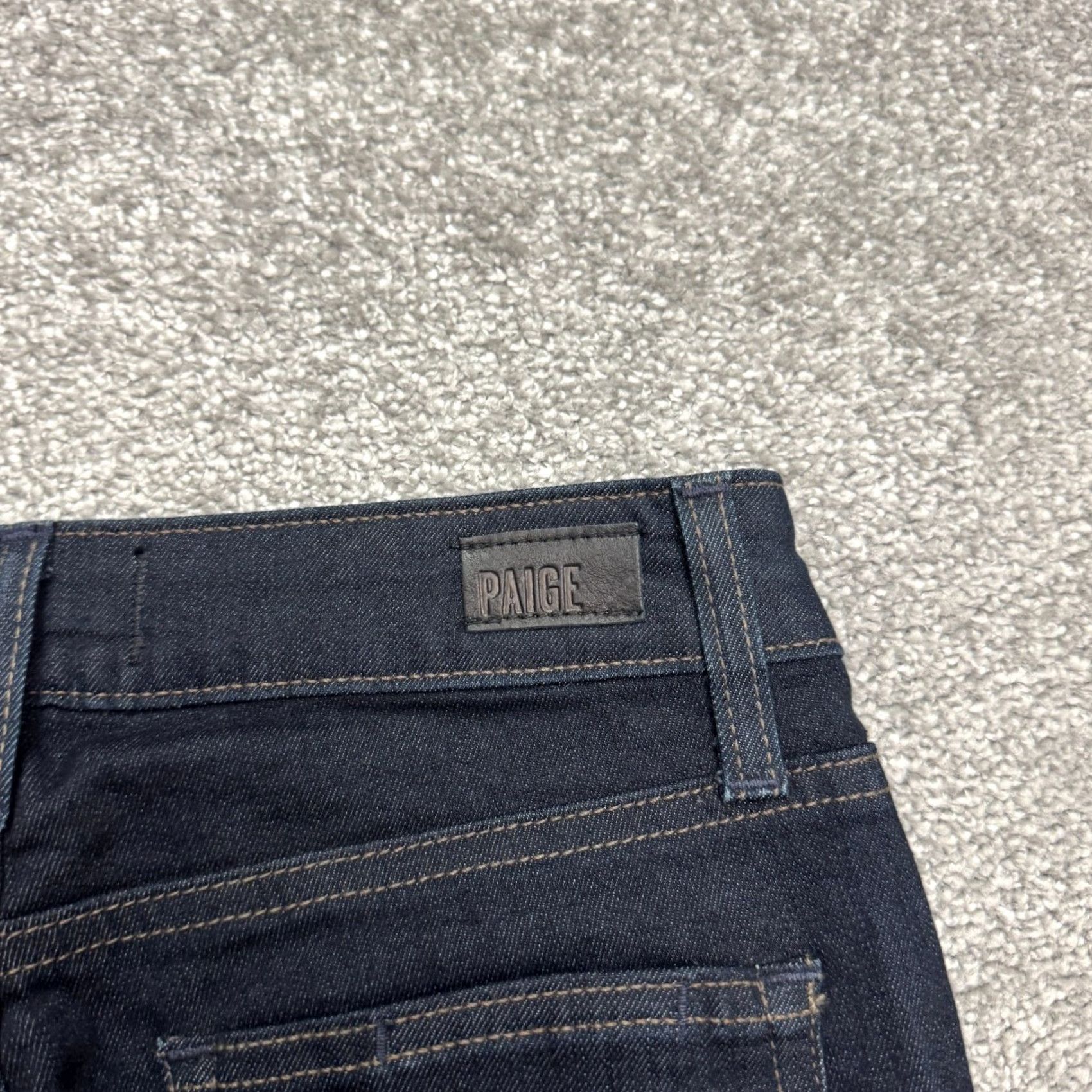 Paige Paige Skyline Jeans Womens 25 Dark Blue Denim Slim Skinny Mid Rise 5-Pocket City Outdoor Streetwear Mens Womens Girls? Size 42" / US 20 - 4 Thumbnail