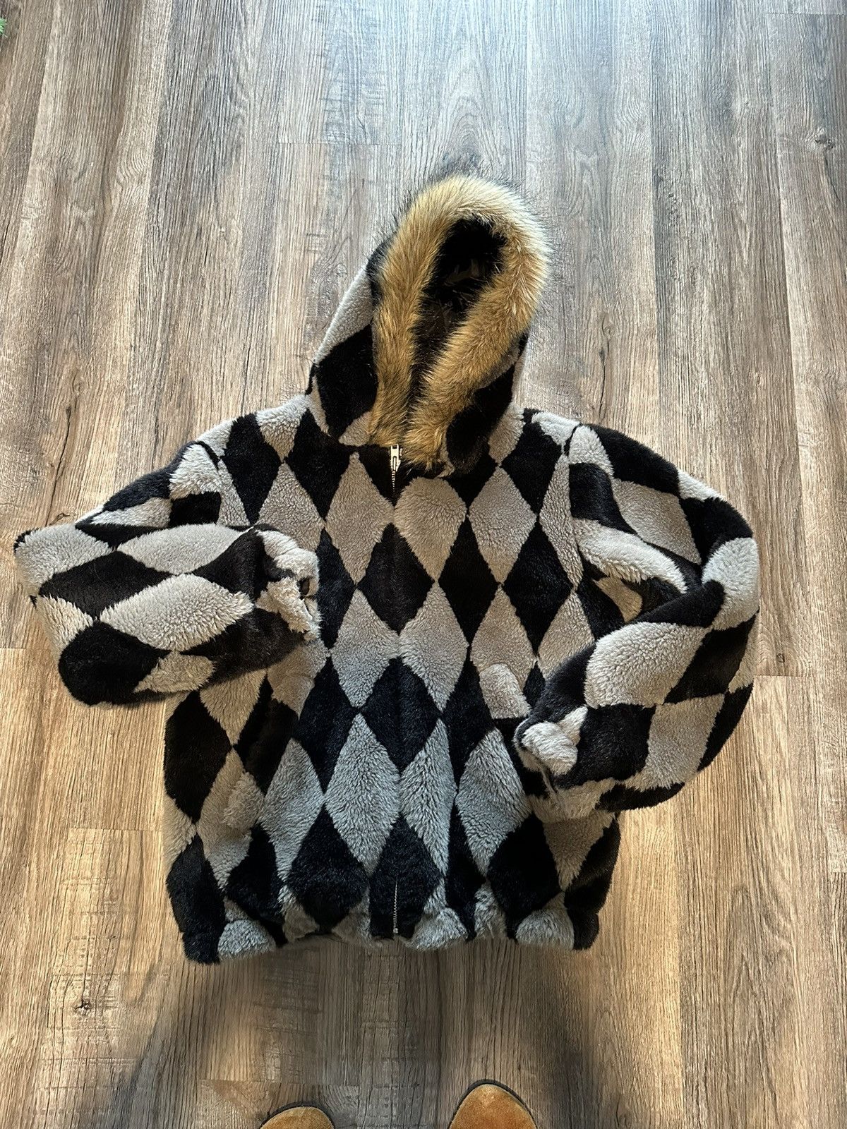 Supreme Supreme diamond fox fur jacket | Grailed