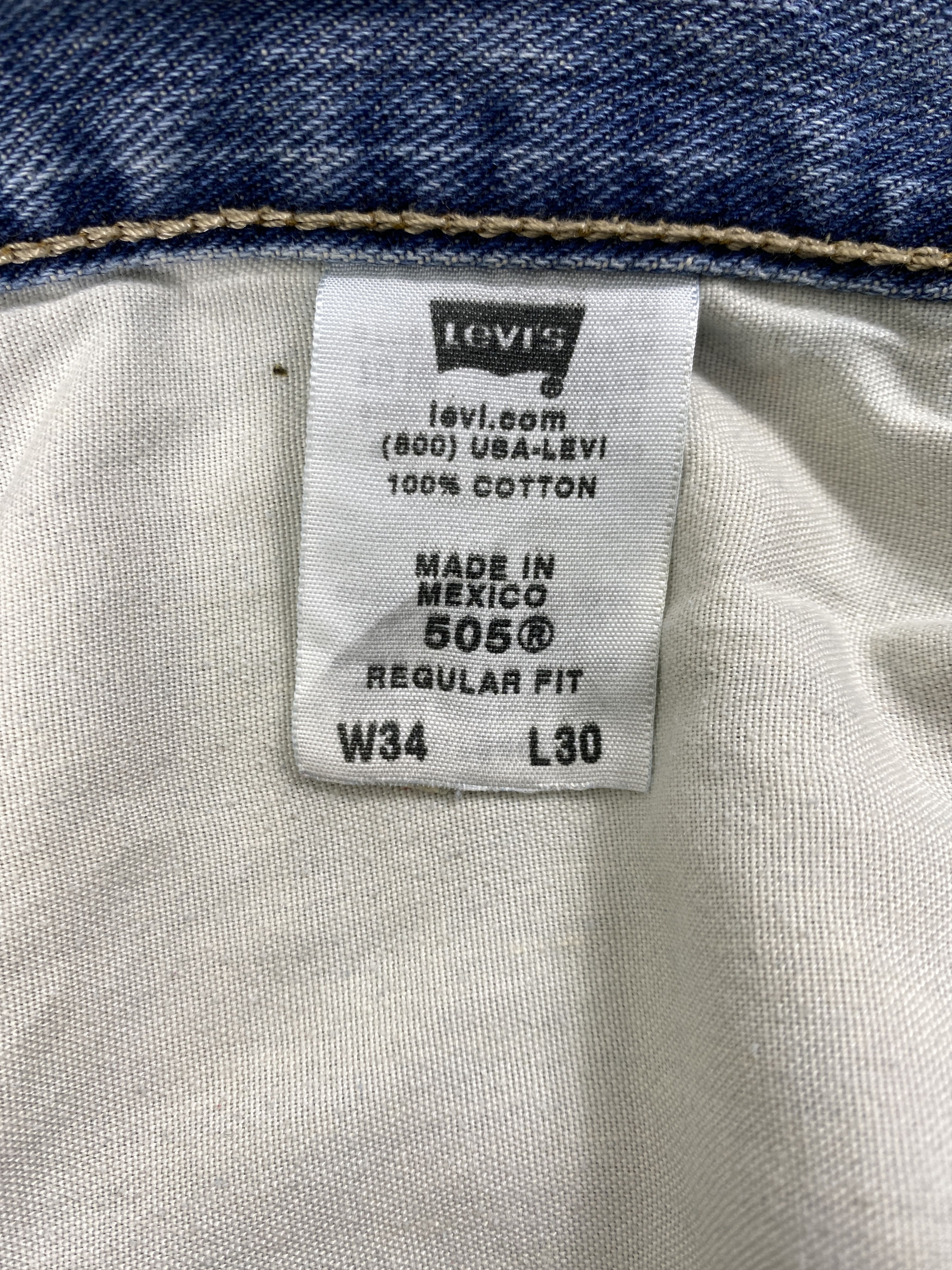 Levi's Distressed Blue Vintage Levi's 505 Jeans 34x30 Denim -JN1732 Size US 34 / EU 50 - 9 Thumbnail