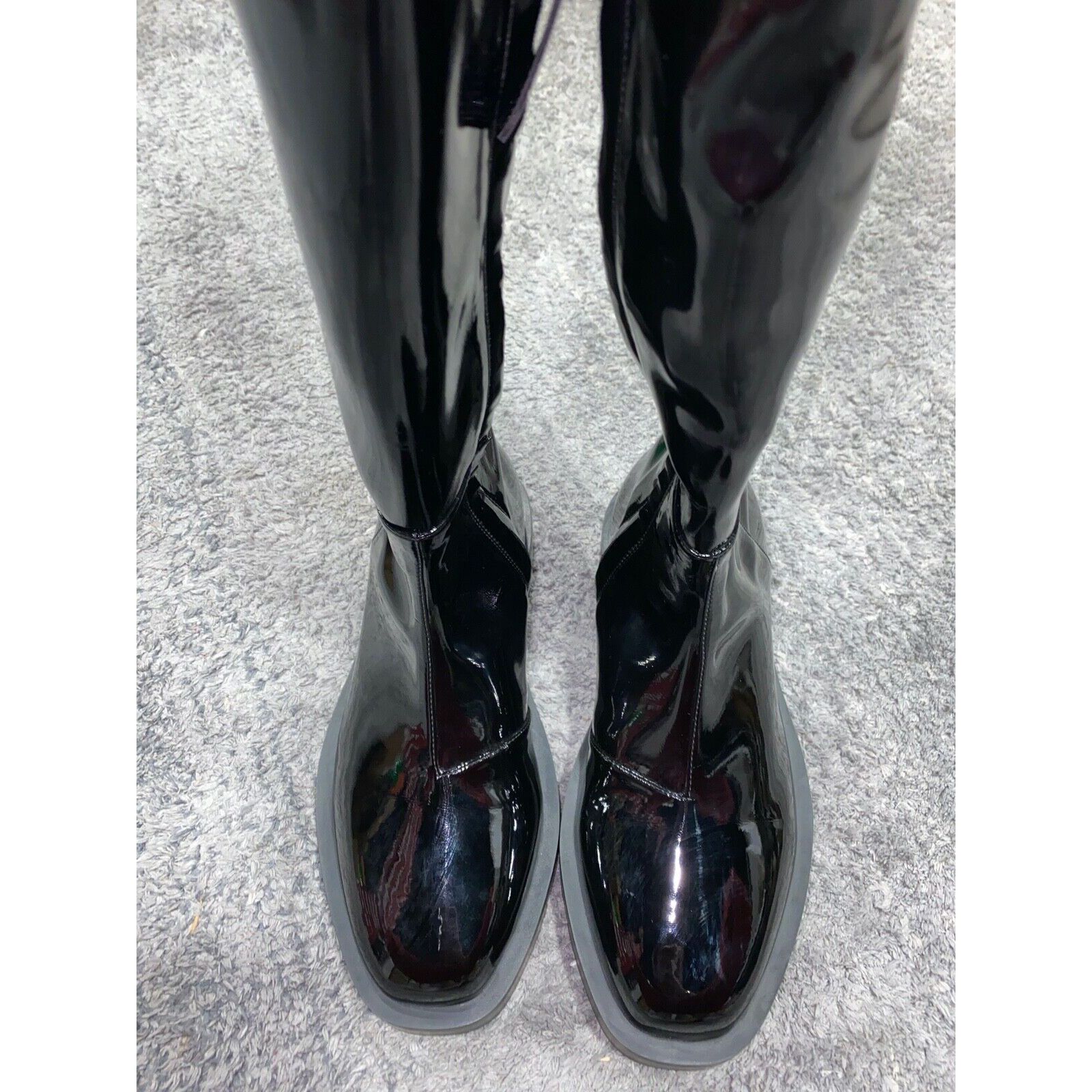Givenchy Givenchy Squared Black Patent Leather Thigh High OTK Over Size US 11 / IT 41 - 7 Thumbnail
