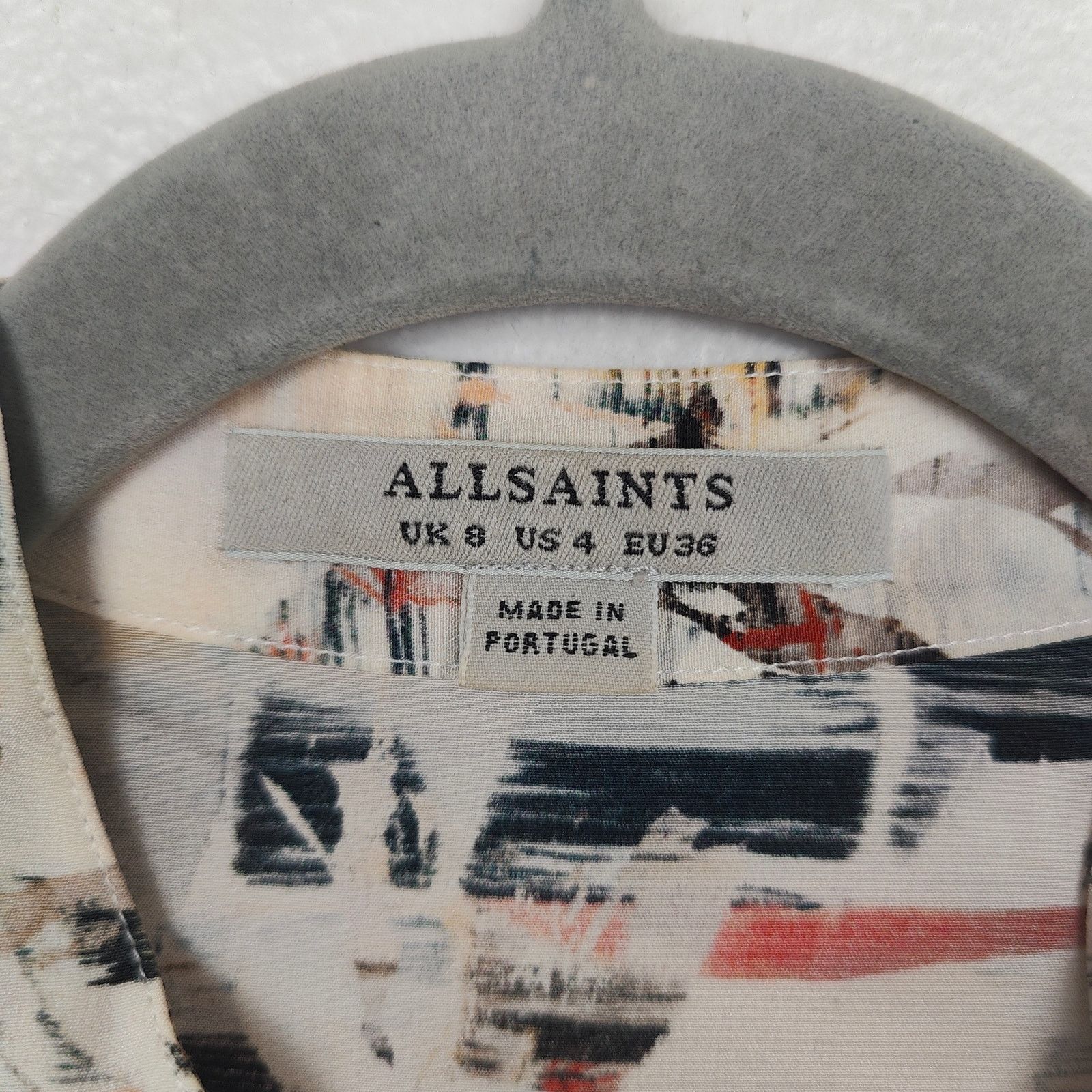 Allsaints AllSaints Fleet Dash Shirt Womens 4 100% Silk Size S / US 4 / IT 40 - 6 Thumbnail