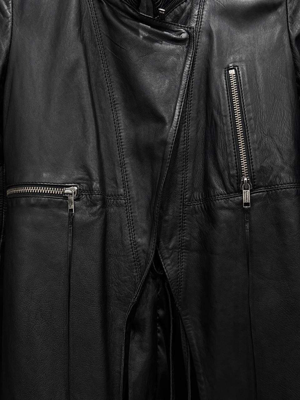 Diesel Diesel Leather Asymmetric Coat Jacket Size S / US 4 / IT 40 - 5 Thumbnail