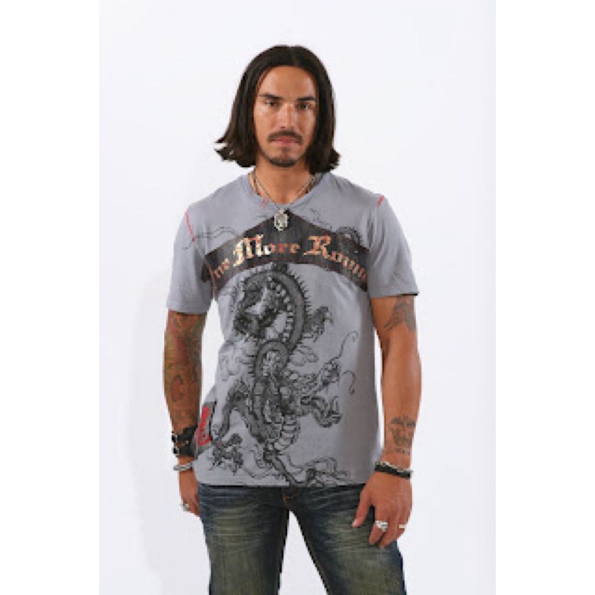Vintage One More Round - XXL Vintahe Grey T-Shirt Size US XXL / EU 58 / 5 - 1 Thumbnail