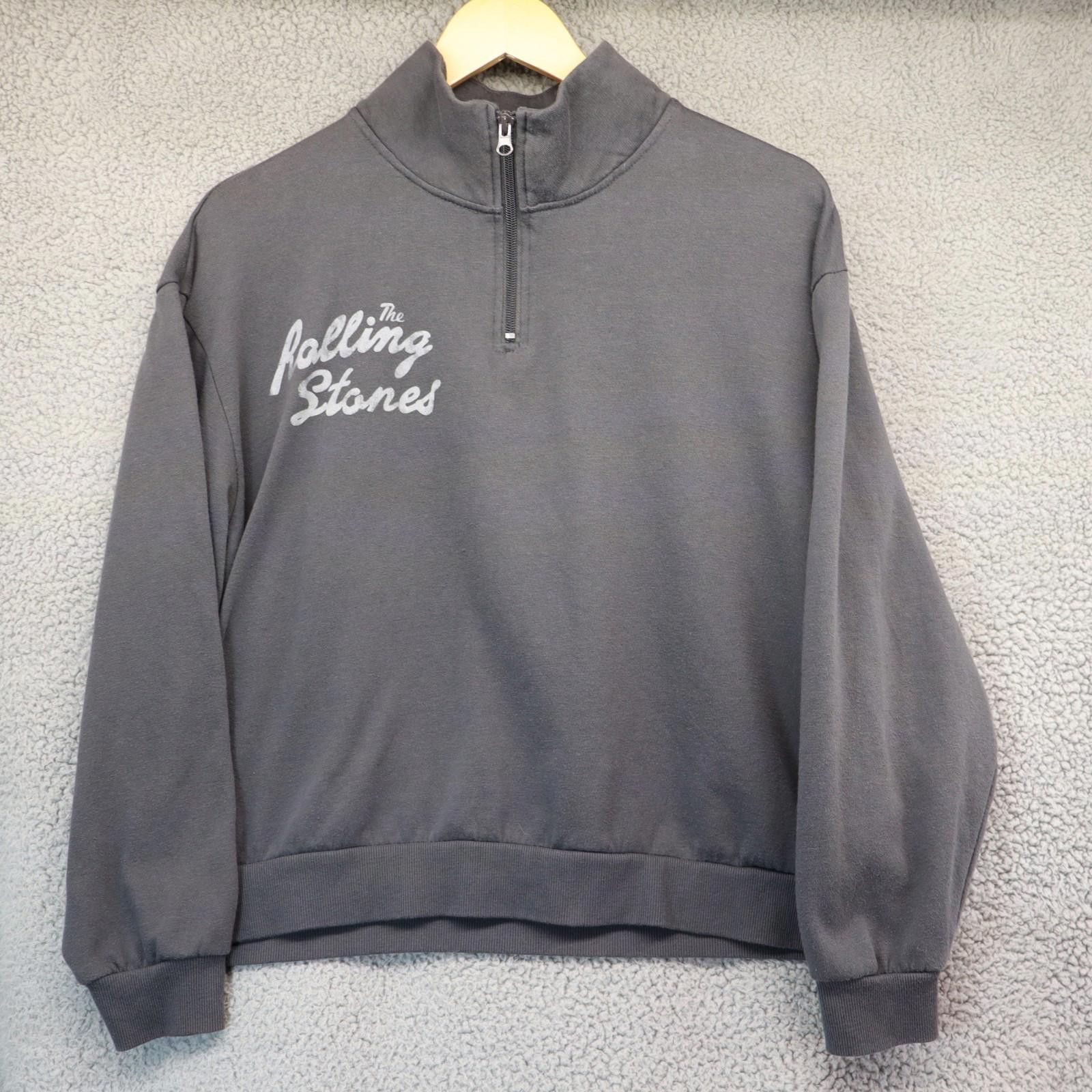 The Rolling Stones Rolling Stones Sweatshirt WomensXL Gray Band 1/4 Zip Size XL / US 12-14 / IT 48-50 - 2 Thumbnail