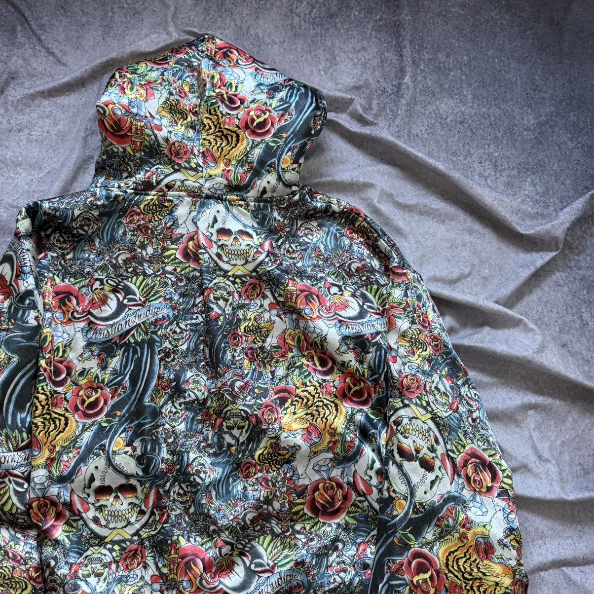 Christian Audigier Y2K Christian Audigier Los Angeles Skull Full Zip Hoodie Size US XXL / EU 58 / 5 - 22 Thumbnail