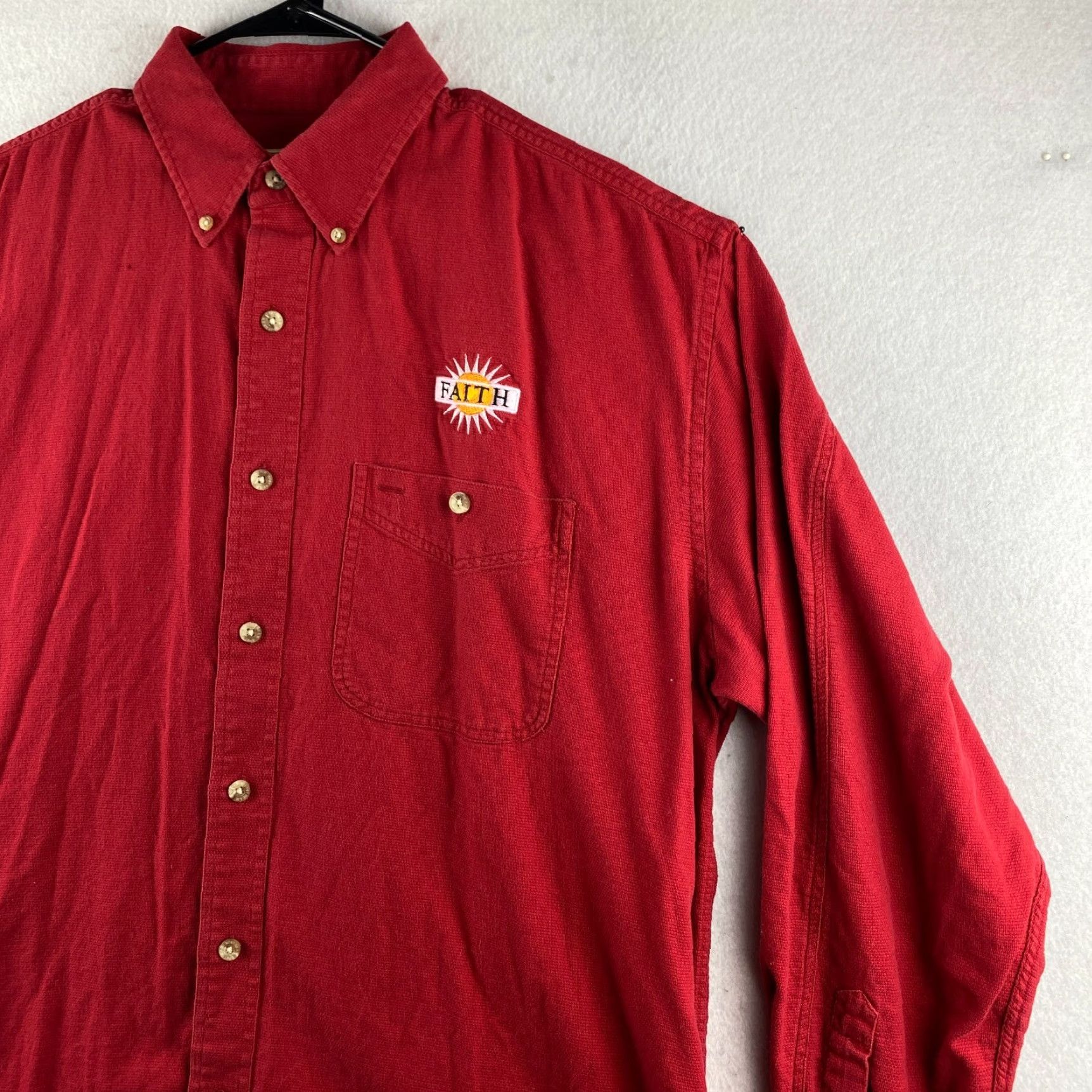 Dunbrooke Dunbrooke Button-Up Shirt Mens XL Red Long Sleeve Collared Pocket Outdoor Shirt Size US XL / EU 56 / 4 - 7 Thumbnail