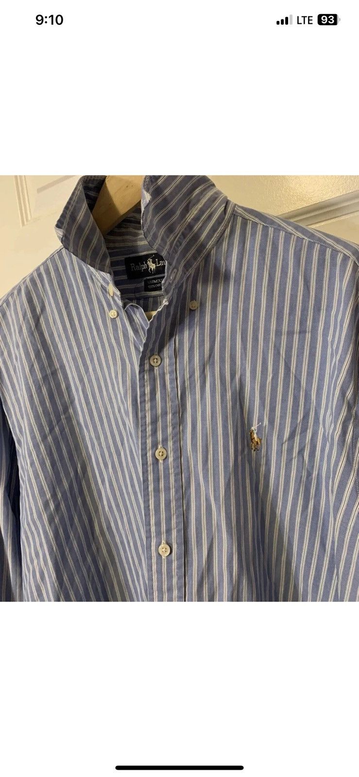 Polo Ralph Lauren Vtg Ralph Lauren 90S Yarmouth Shirt Blue Stripes 15.5 35 Size US M / EU 48-50 / 2 - 8 Thumbnail