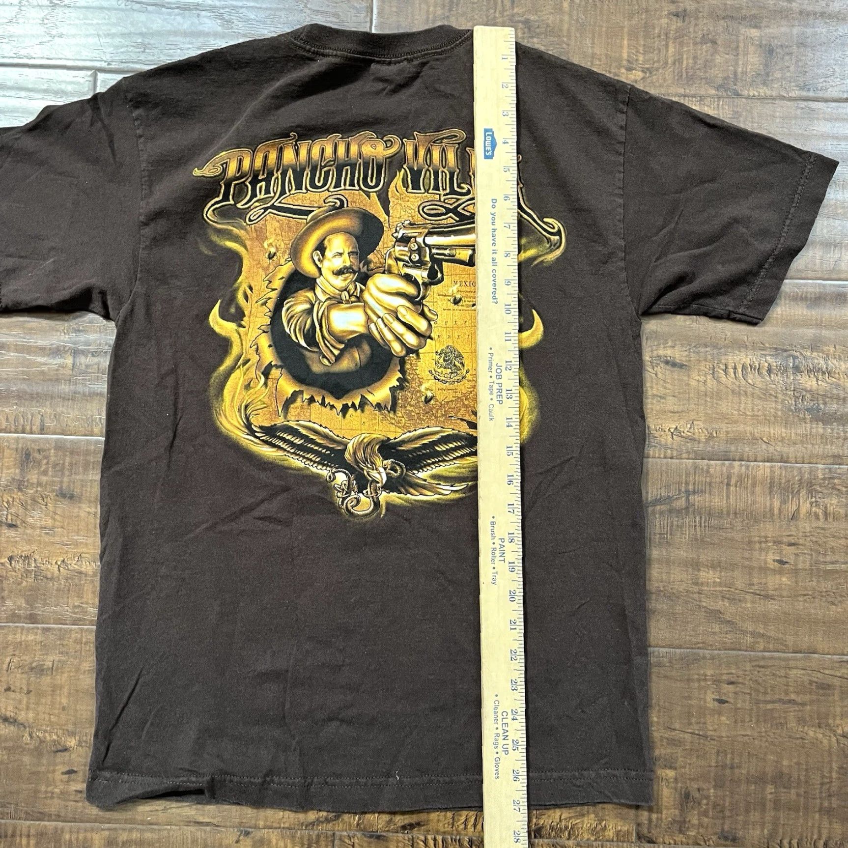 AAA VINTAGE Pancho Villa Revolucion T-Shirt Mens M Brown Lowrider Mexico Chicano Funny 90s Shirt Mens Size US M / EU 48-50 / 2 - 4 Thumbnail